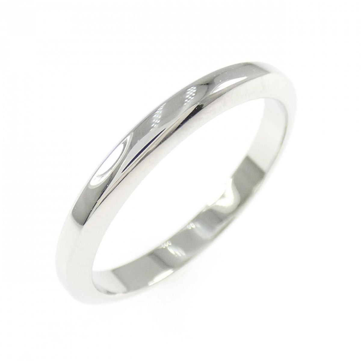 Cartier Silver Platinum 950 Band Ring (Pre-Owned)