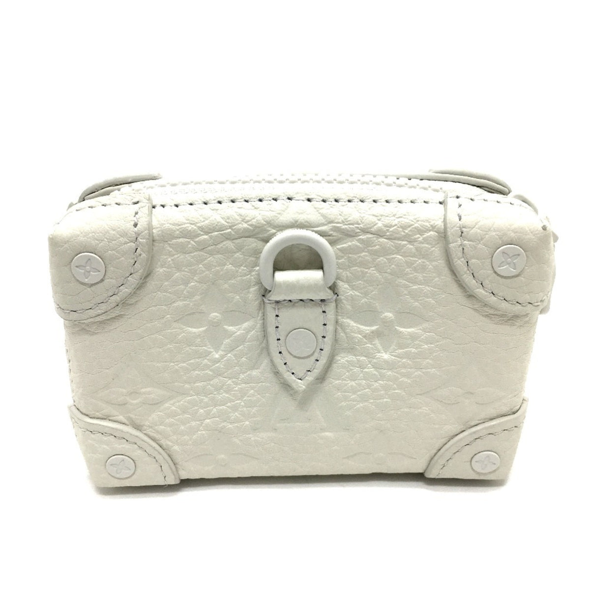 Louis Vuitton Monogram White Leather Coin Purse/Coin Case (Pre-Owned)