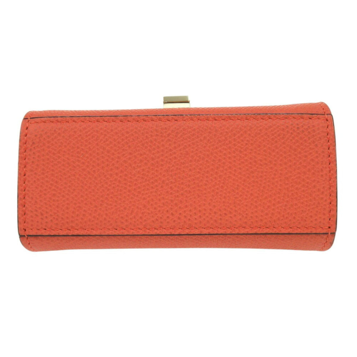 Valextra Orange Leather Handbag Shoulder Bag (Pre-Owned)