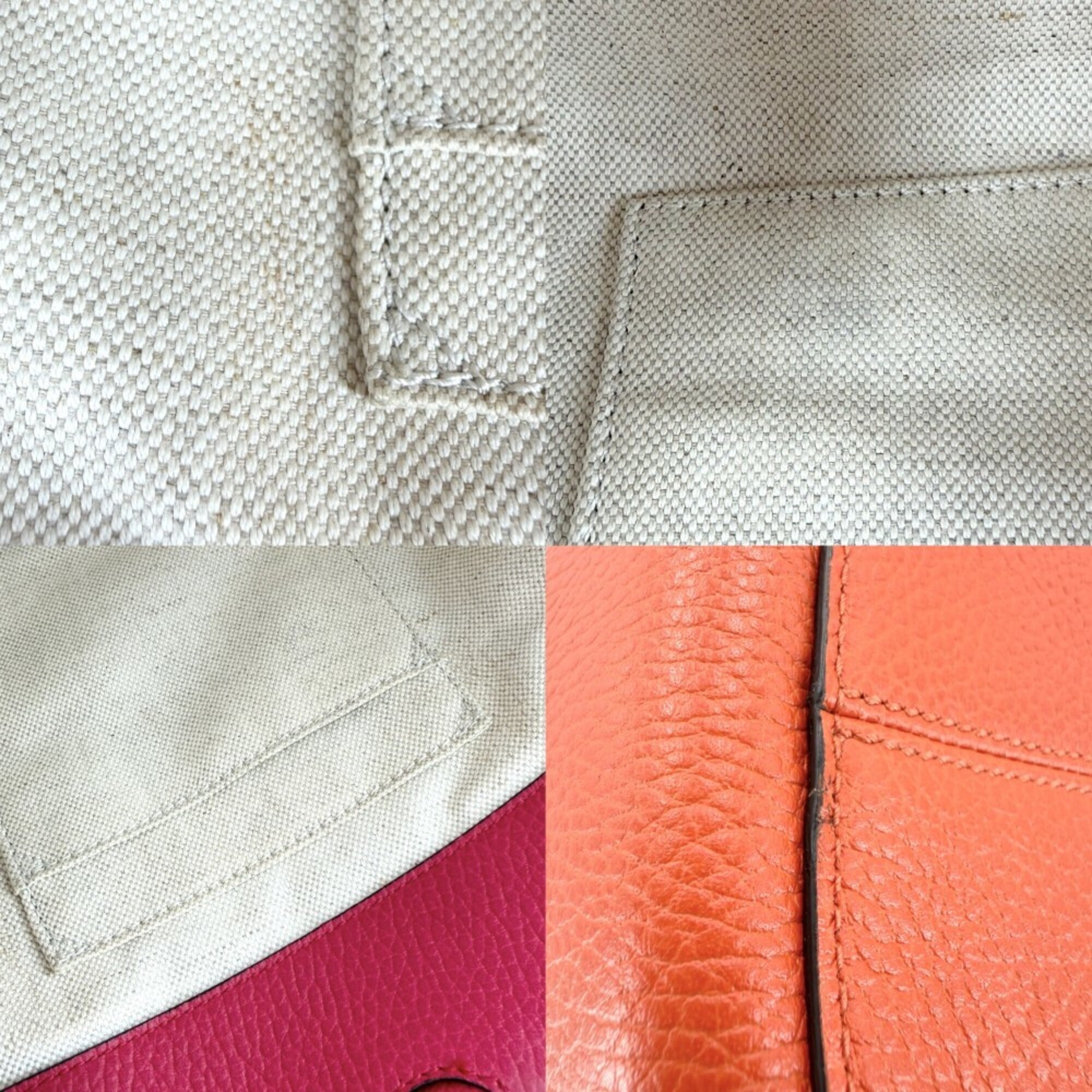 Gucci Orange Pink Leather Handbag Tote Bag (Pre-Owned)