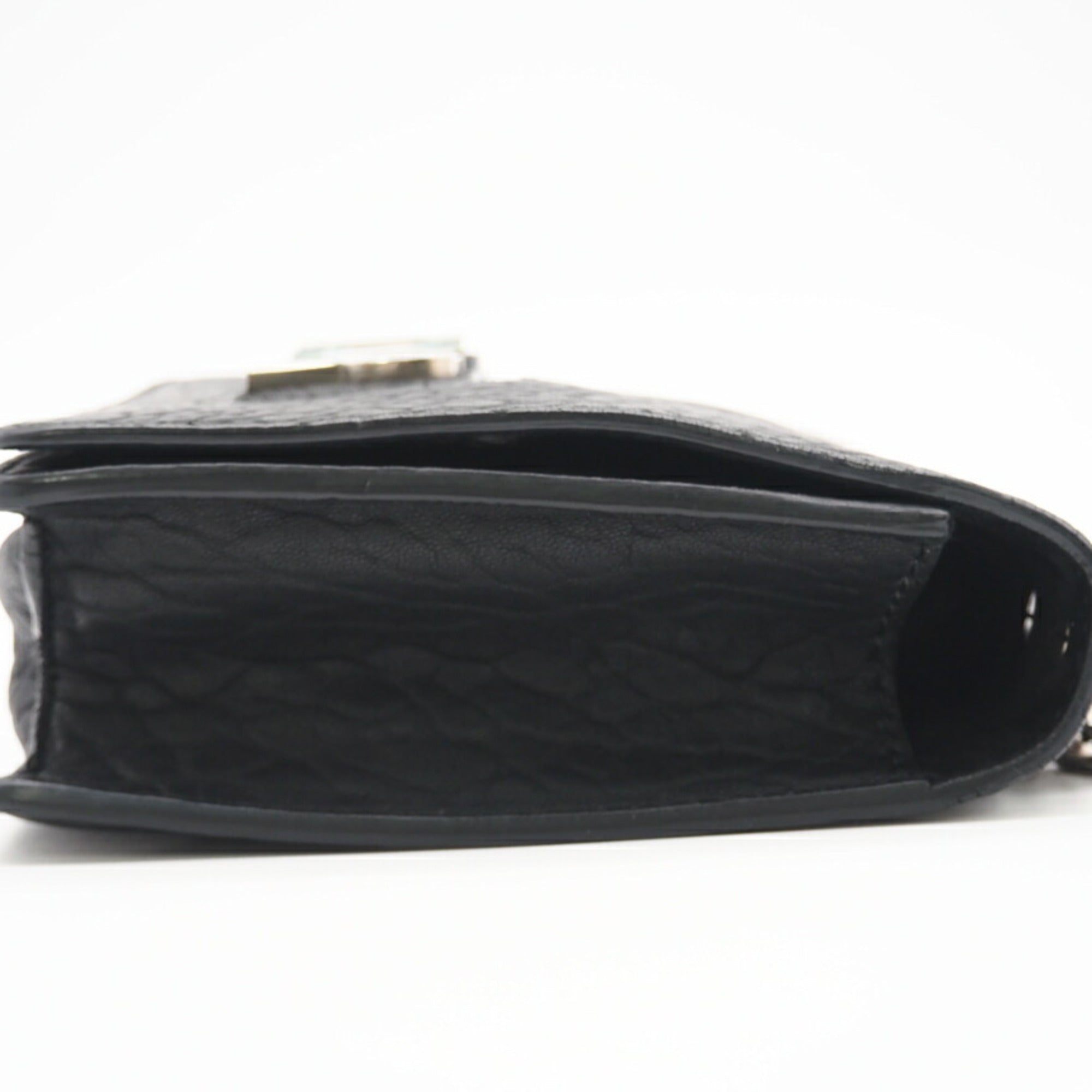Christian Dior Black Blue White Leather Shoulder Bag (Pre-Owned)