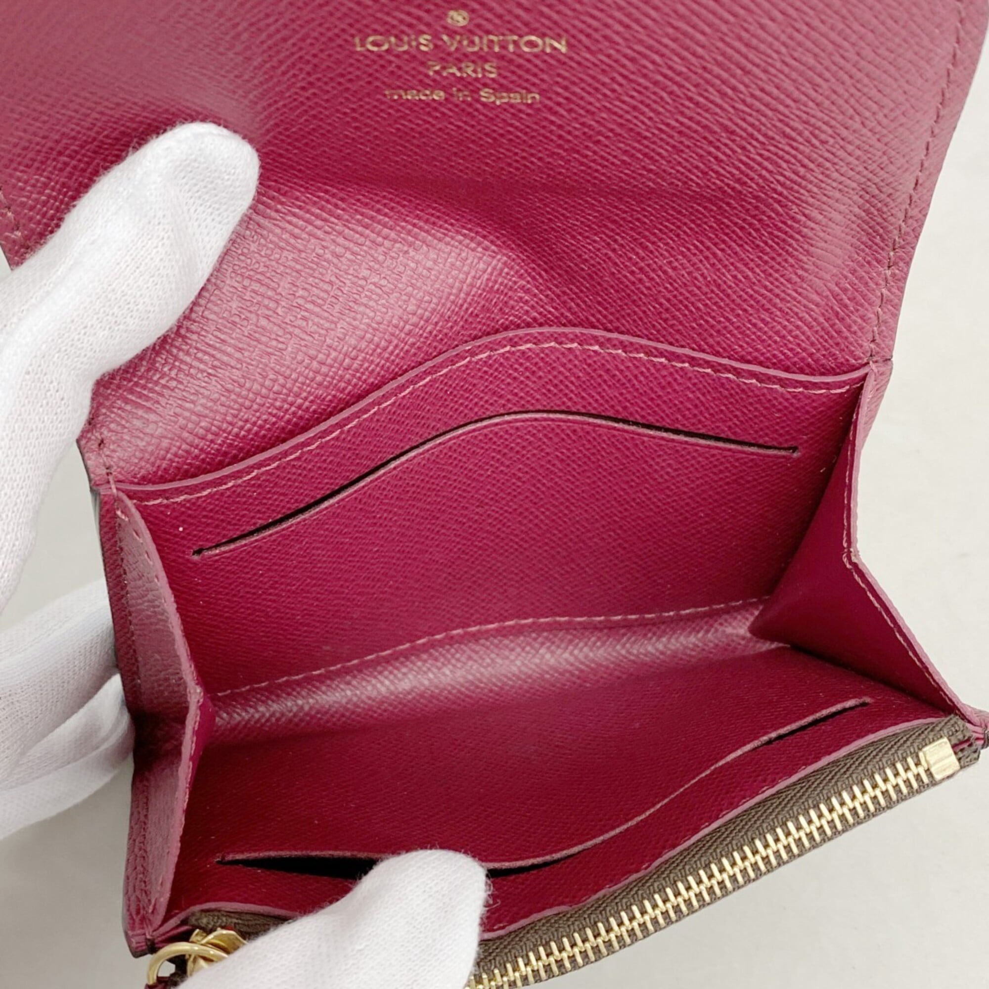 Louis Vuitton Brown Fuchsia Coin Purse/Coin Case (Pre-Owned)
