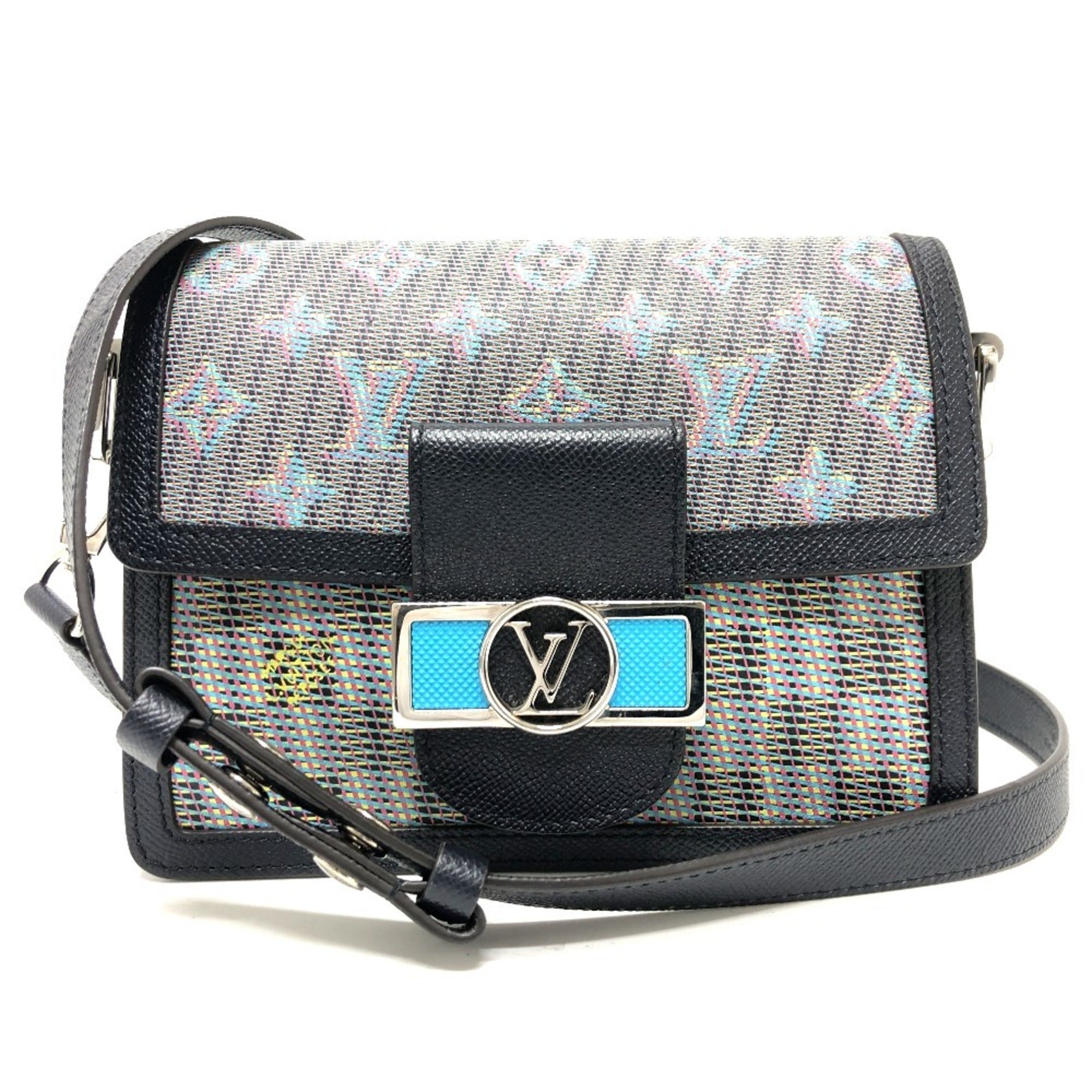Louis Vuitton Blue Multi-Color Leather Shoulder Bag (Pre-Owned)