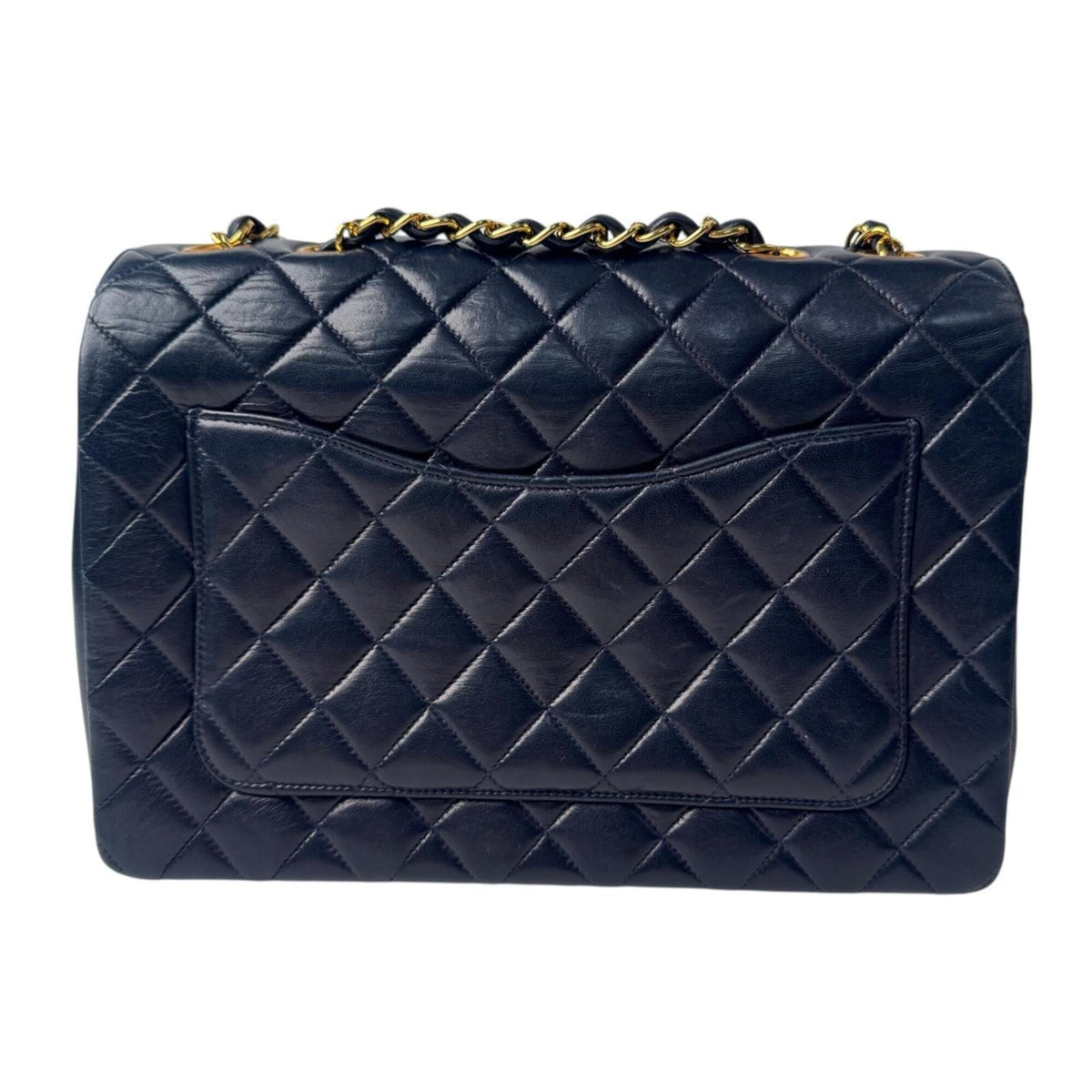 Chanel Dark Navy Leather Shoulder Bag (Pre-Owned)