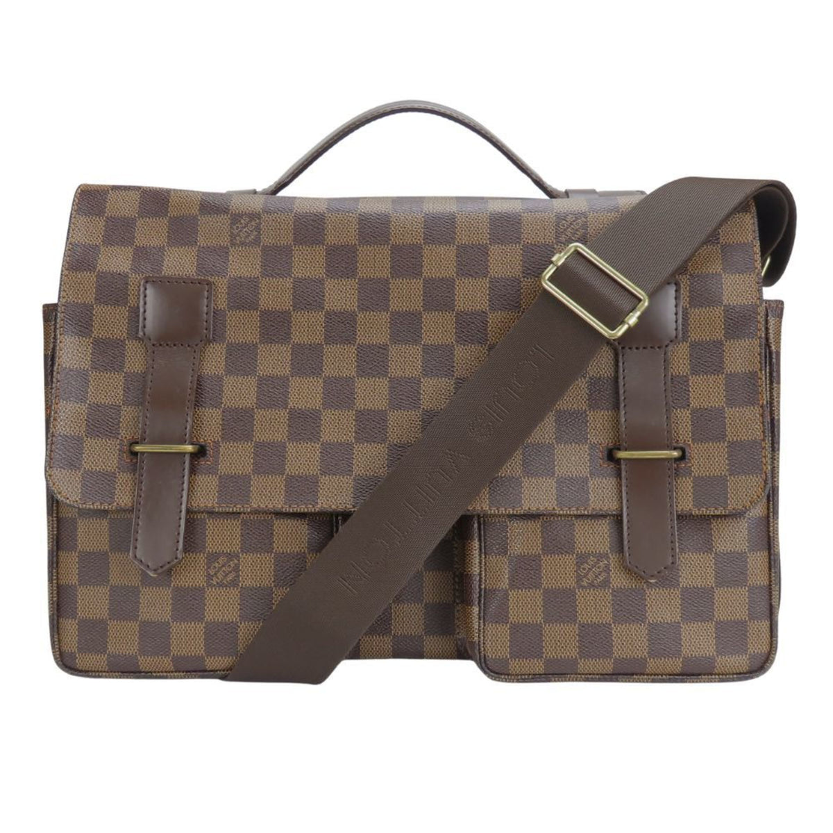 Louis Vuitton Brown Ebene Damier Canvas Handbag Shoulder Bag (Pre-Owned)