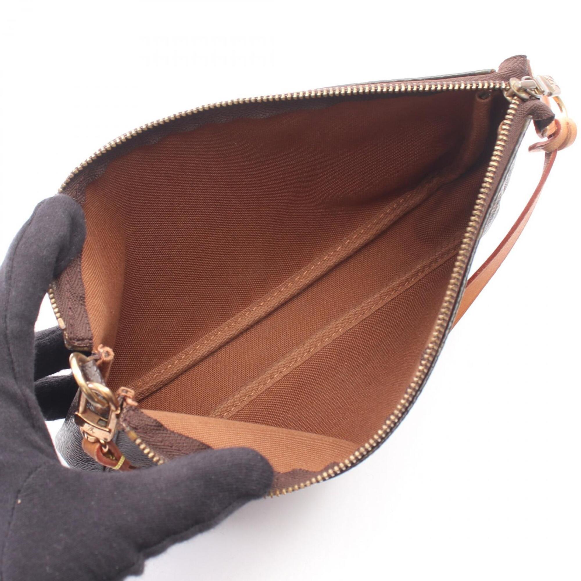 Louis Vuitton Brown Coated Canvas Leather Handbag (Pre-Owned)