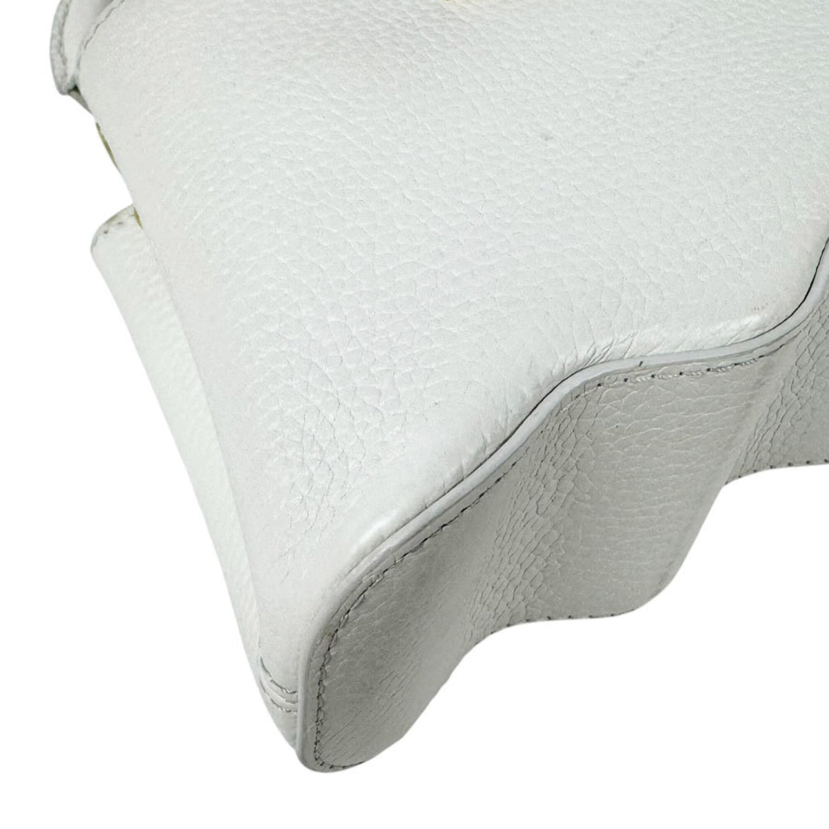 Louis Vuitton White Leather Handbag Shoulder Bag (Pre-Owned)