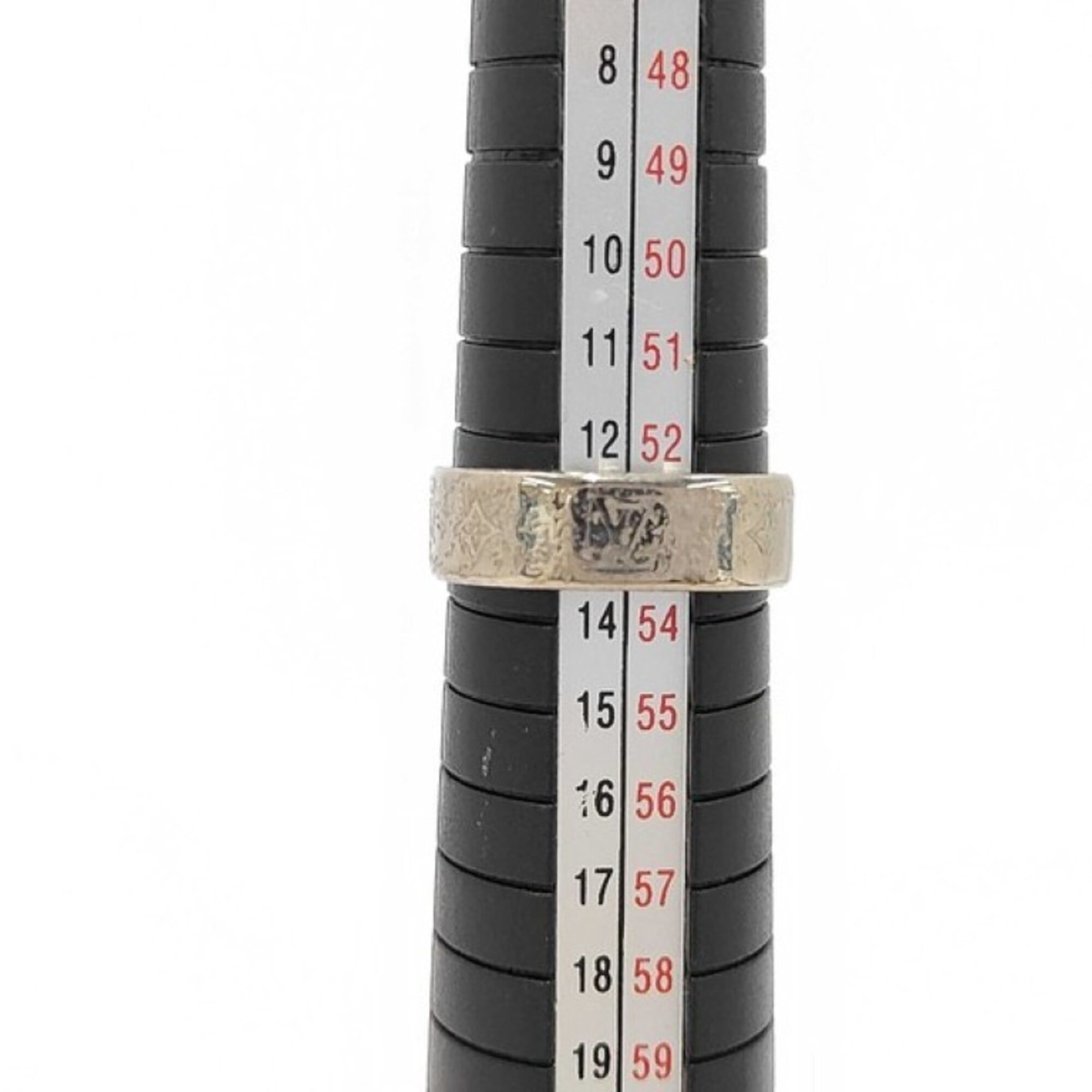 Louis Vuitton Silver Metal Band Ring (Pre-Owned)