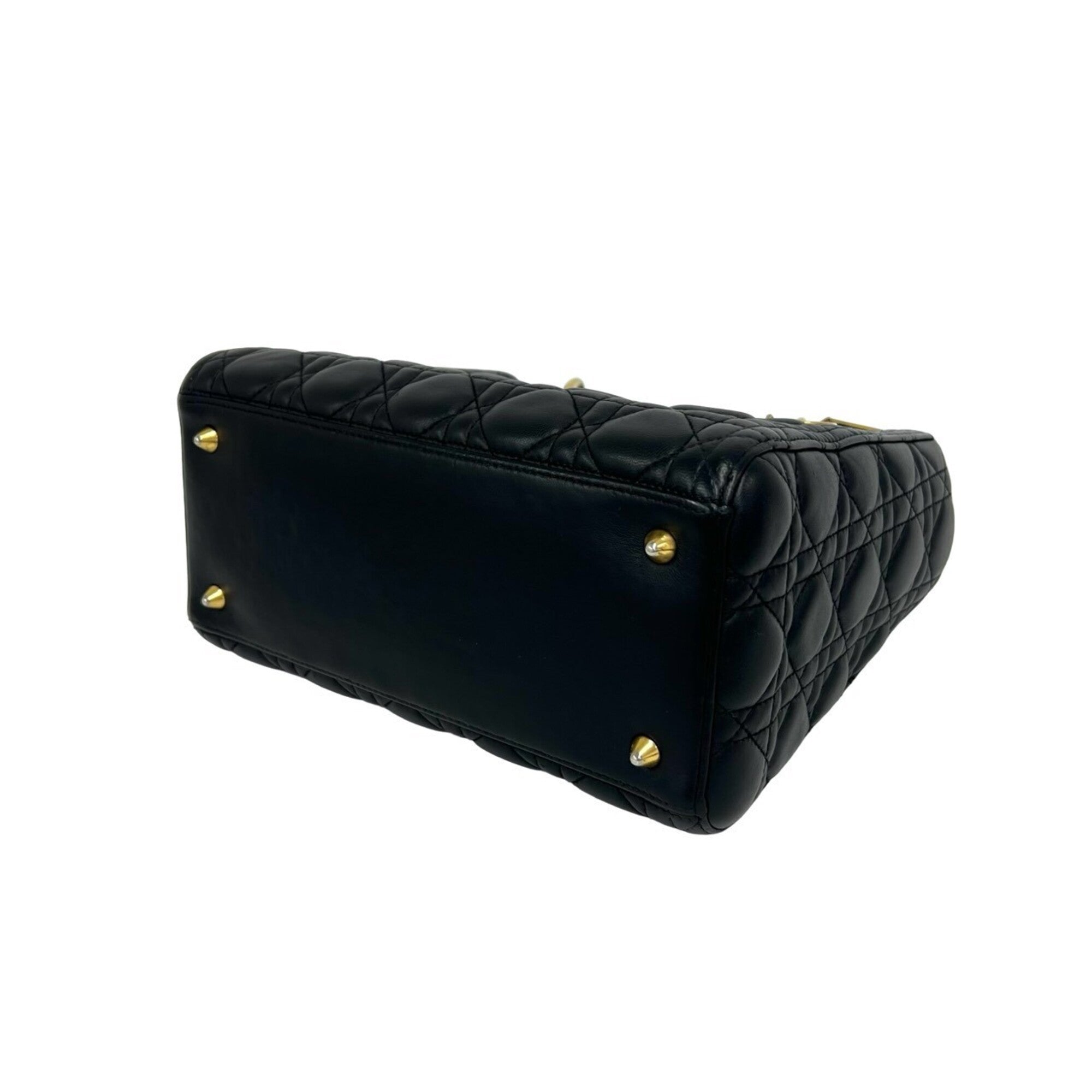 Christian Dior Black Leather Handbag Shoulder Bag (Pre-Owned)