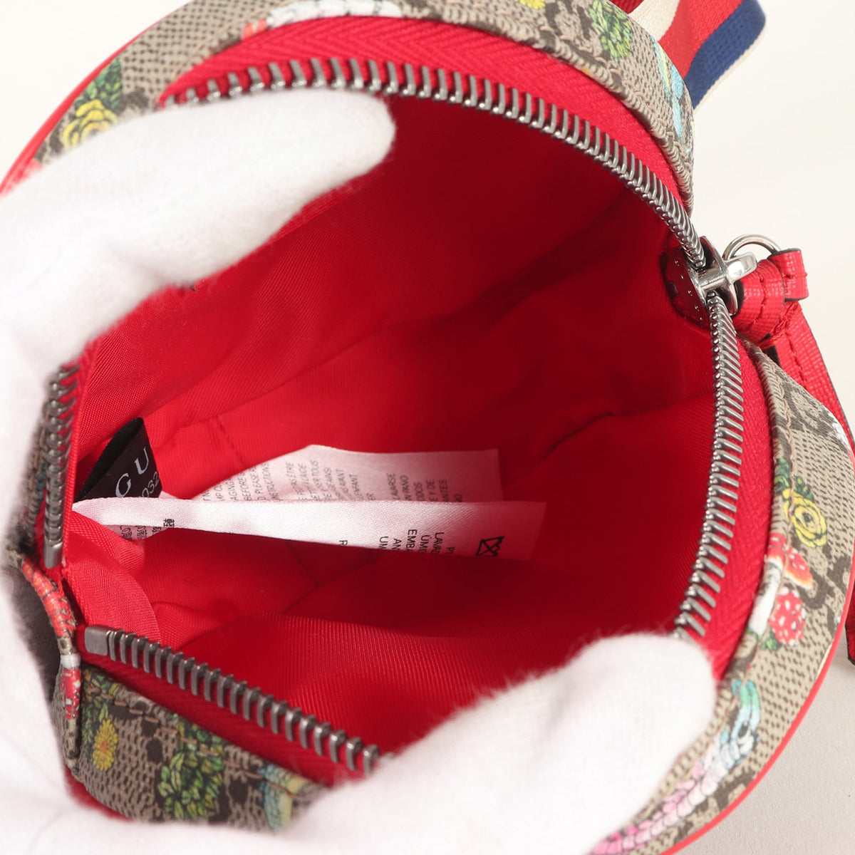 Gucci Beige Multi-Color Red Color Gg Canvas Fanny Pack Pouch (Pre-Owned)