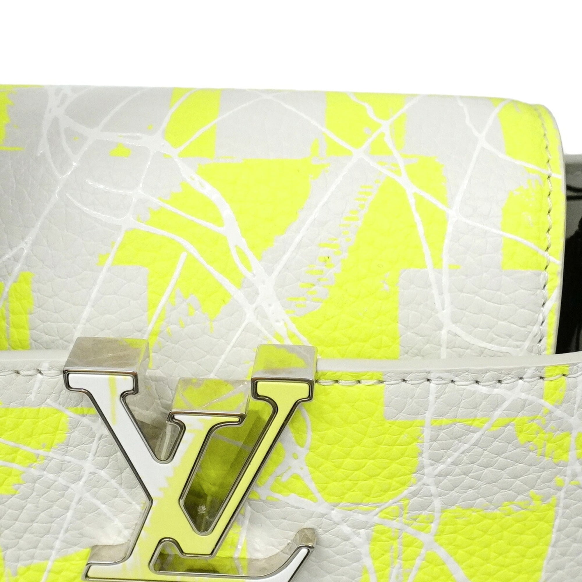 Louis Vuitton White Yellow Handbag (Pre-Owned)