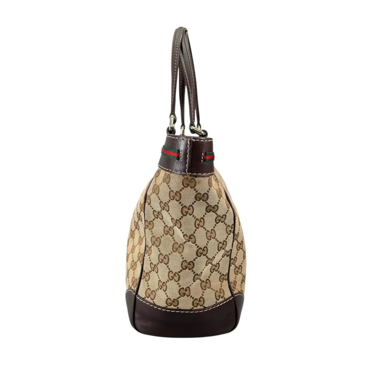 Gucci Gg Canvas Beige Gg Canvas Handbag Tote Bag (Pre-Owned)
