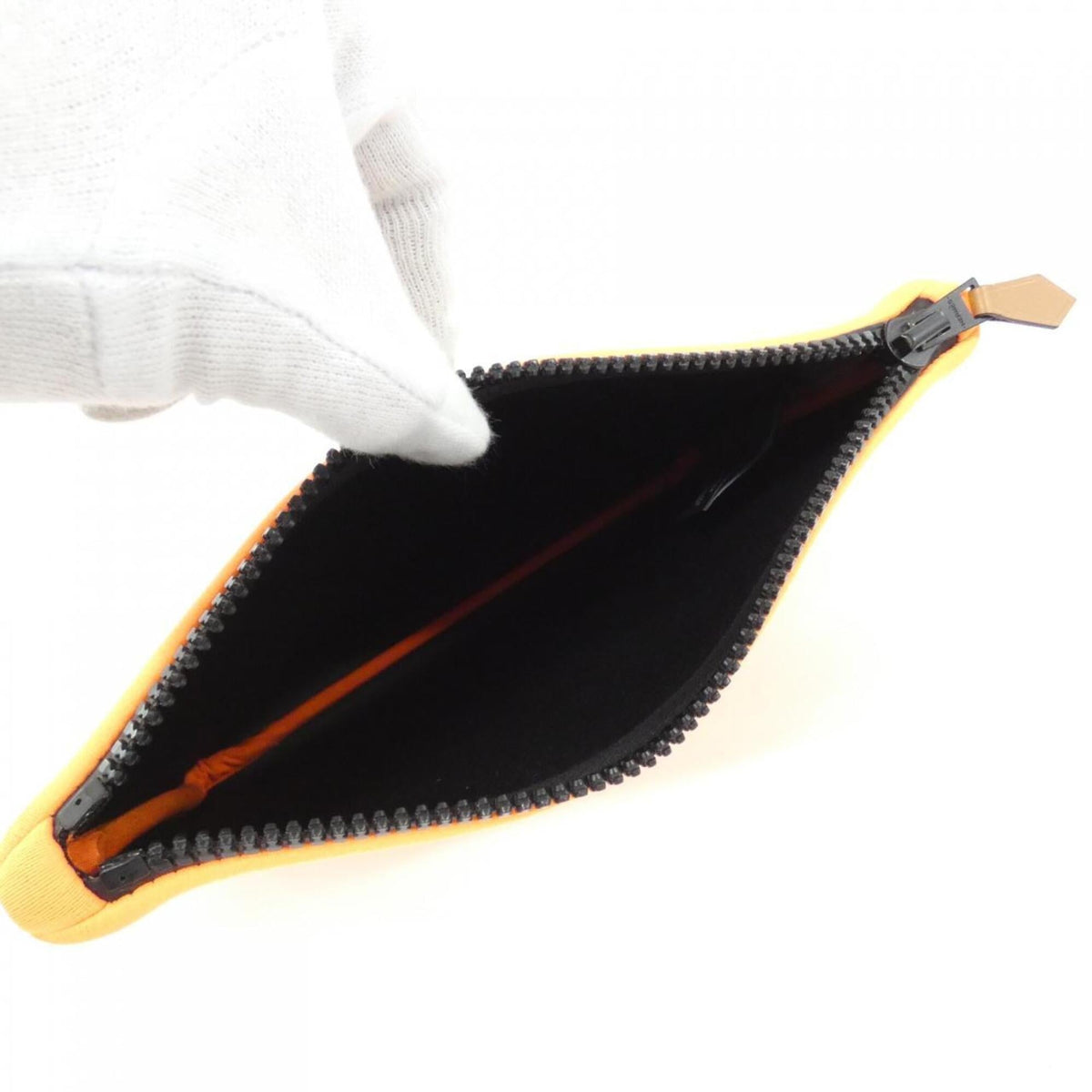 Hermes Orange Polyamide Elastane Handbag Pouch (Pre-Owned)
