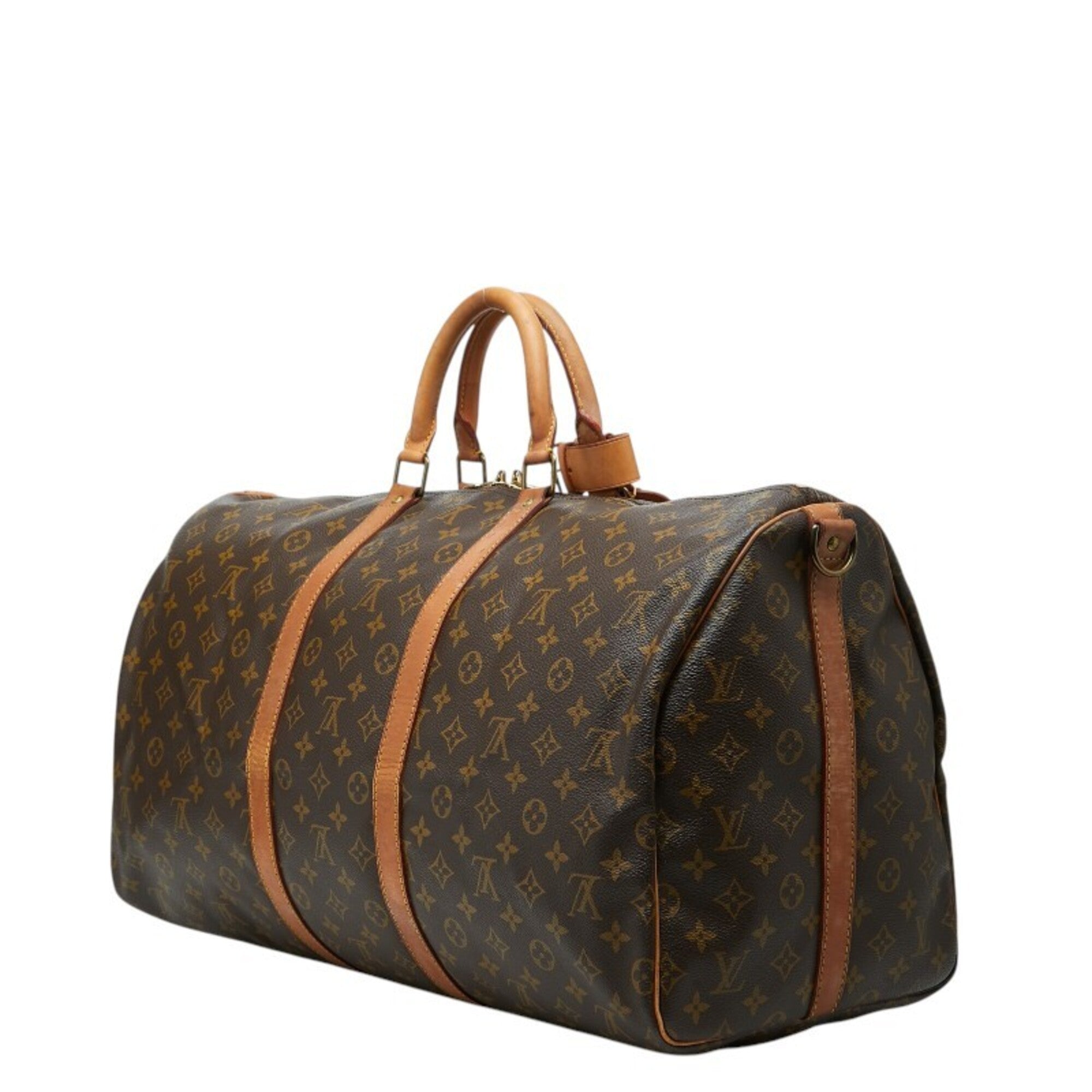 Louis Vuitton Monogram Brown Pvc Leather Boston Bag Shoulder Bag (Pre-Owned)