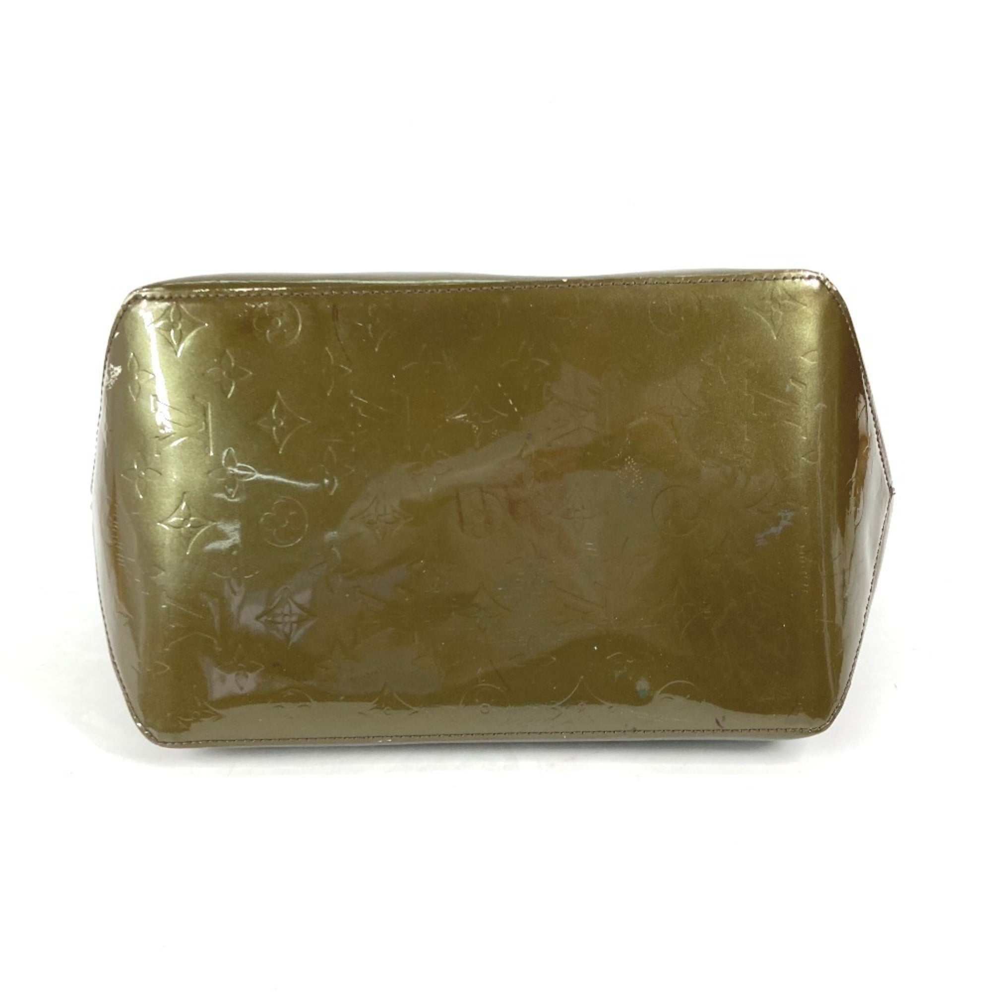 Louis Vuitton Khaki Vert Bronze Monogram Vernis Shoulder Bag Tote Bag (Pre-Owned)