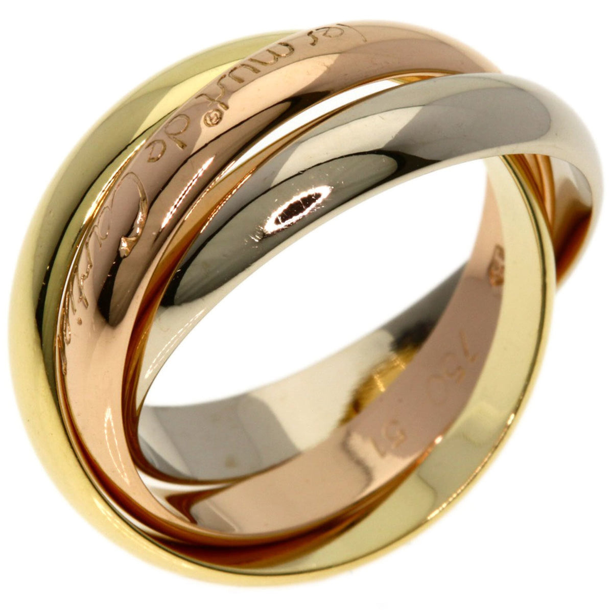 Cartier Trinity Yellow Gold (18K) Pink Gold (18K) White Gold (18K) Band Ring (Pre-Owned)