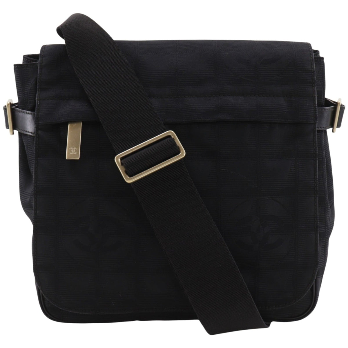 Chanel New Travel Line Black New Travel Line Shoulder Bag (Pre-Owned)