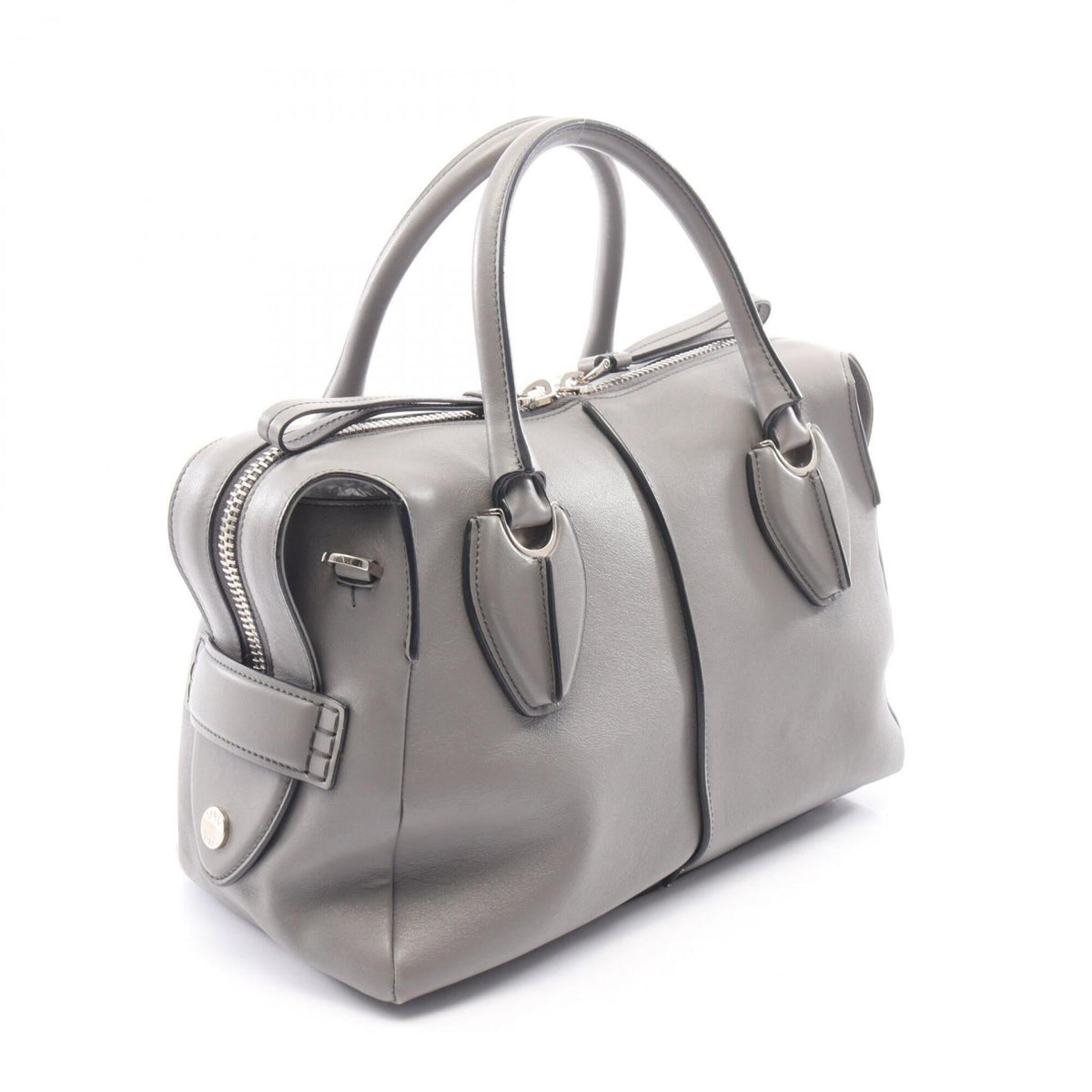 Tod's Gray Leather Handbag (Pre-Owned)