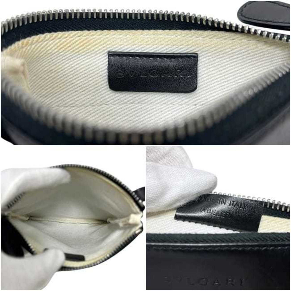 Bvlgari Blue Denim Leather Pochette Shoulder Bag (Pre-Owned)
