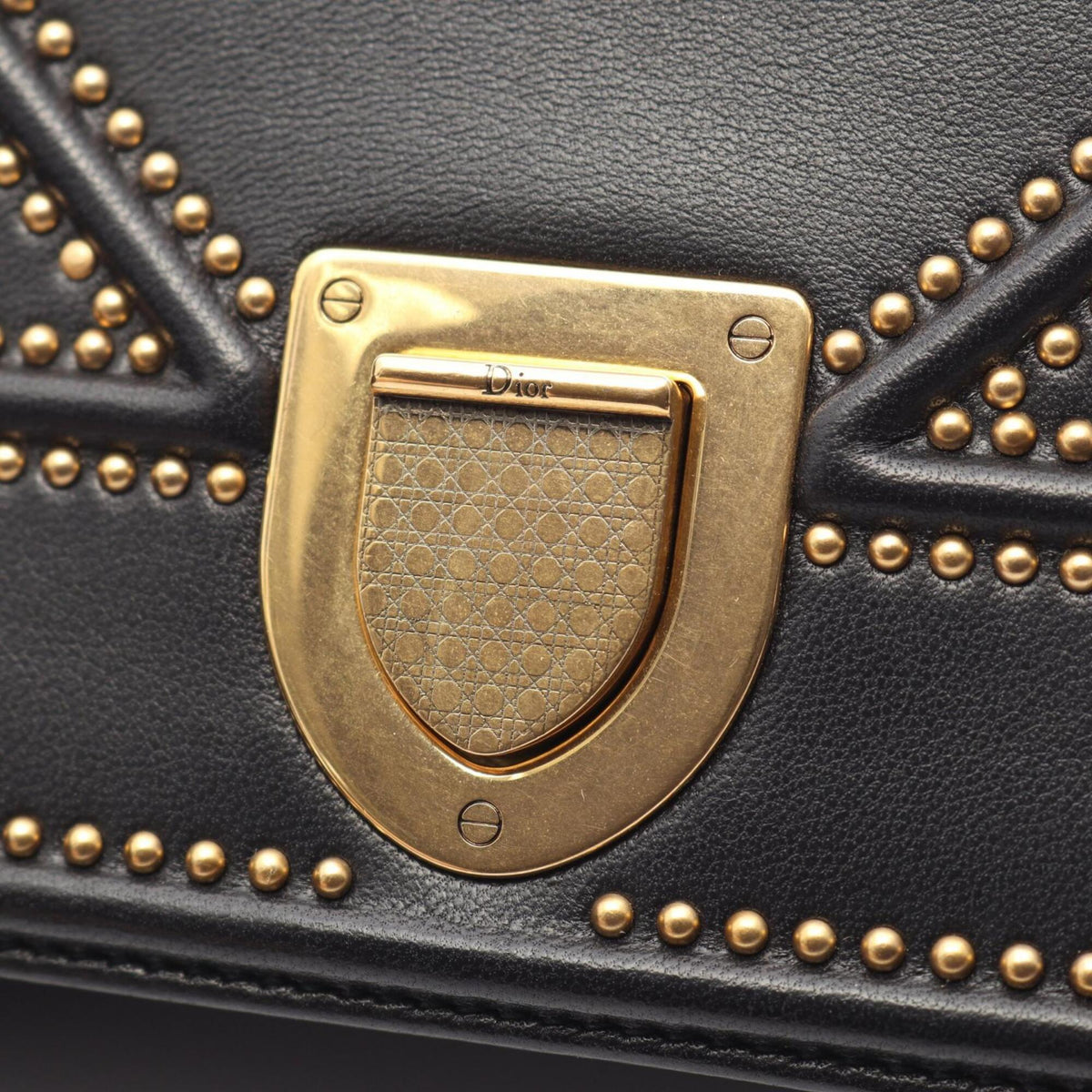 Christian Dior Black Leather Handbag Shoulder Bag (Pre-Owned)