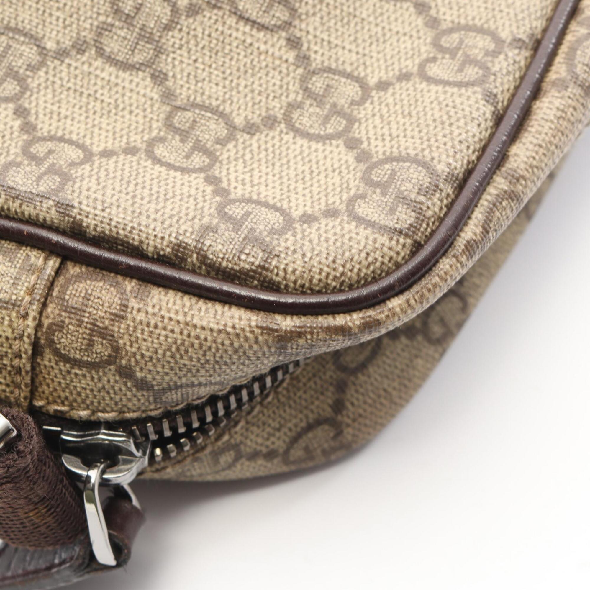Gucci Beige Brown Pvc Leather Handbag Shoulder Bag (Pre-Owned)