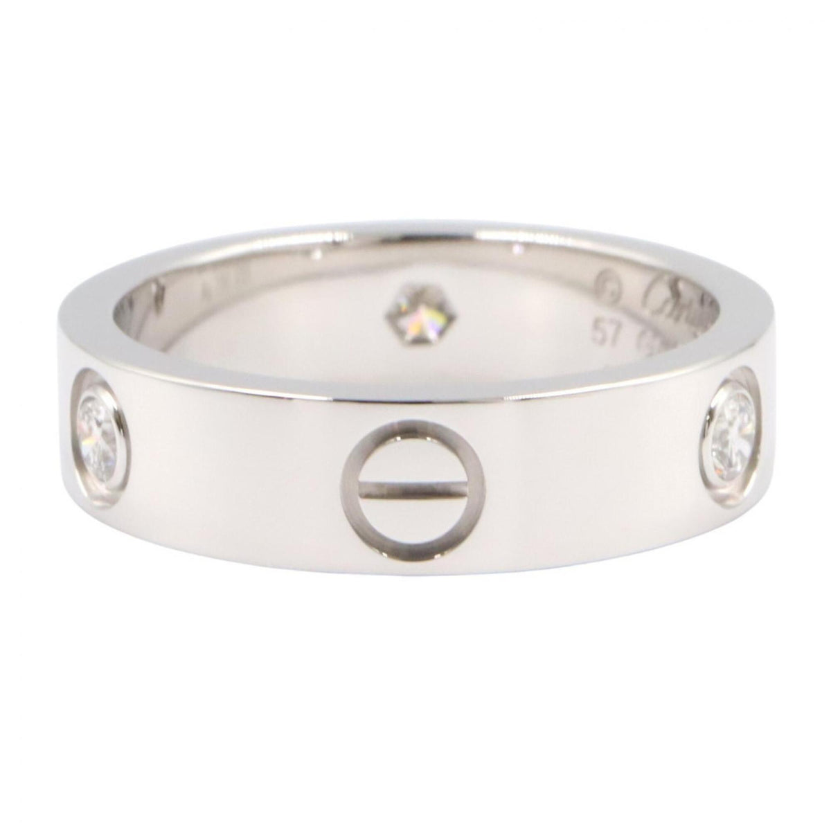 Cartier Silver Clear White Gold (18K) Band Ring (Pre-Owned)