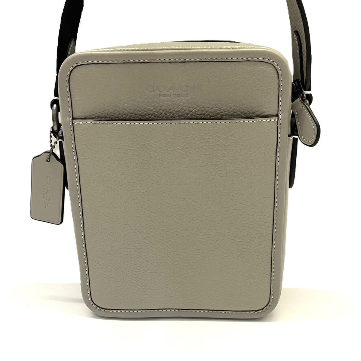Coach Gray Leather Shoulder Bag (Pre-Owned)