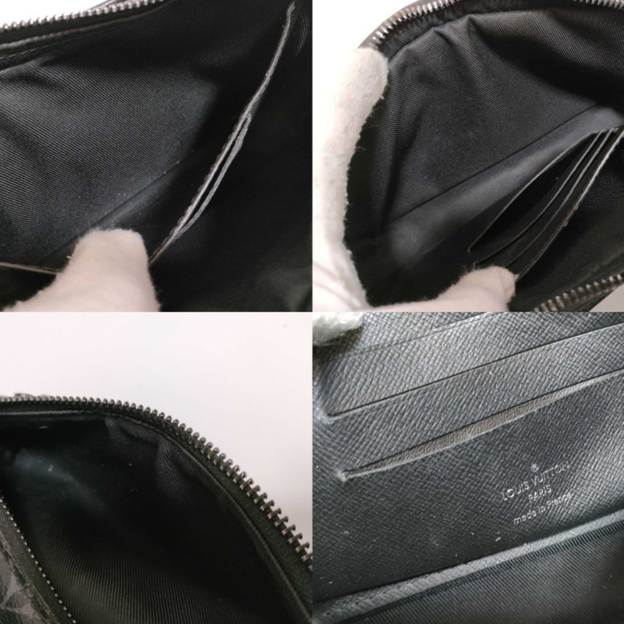 Louis Vuitton Monogram Eclipse Black Gray Pvc Leather Clutch Bag Handbag Pochette (Pre-Owned)