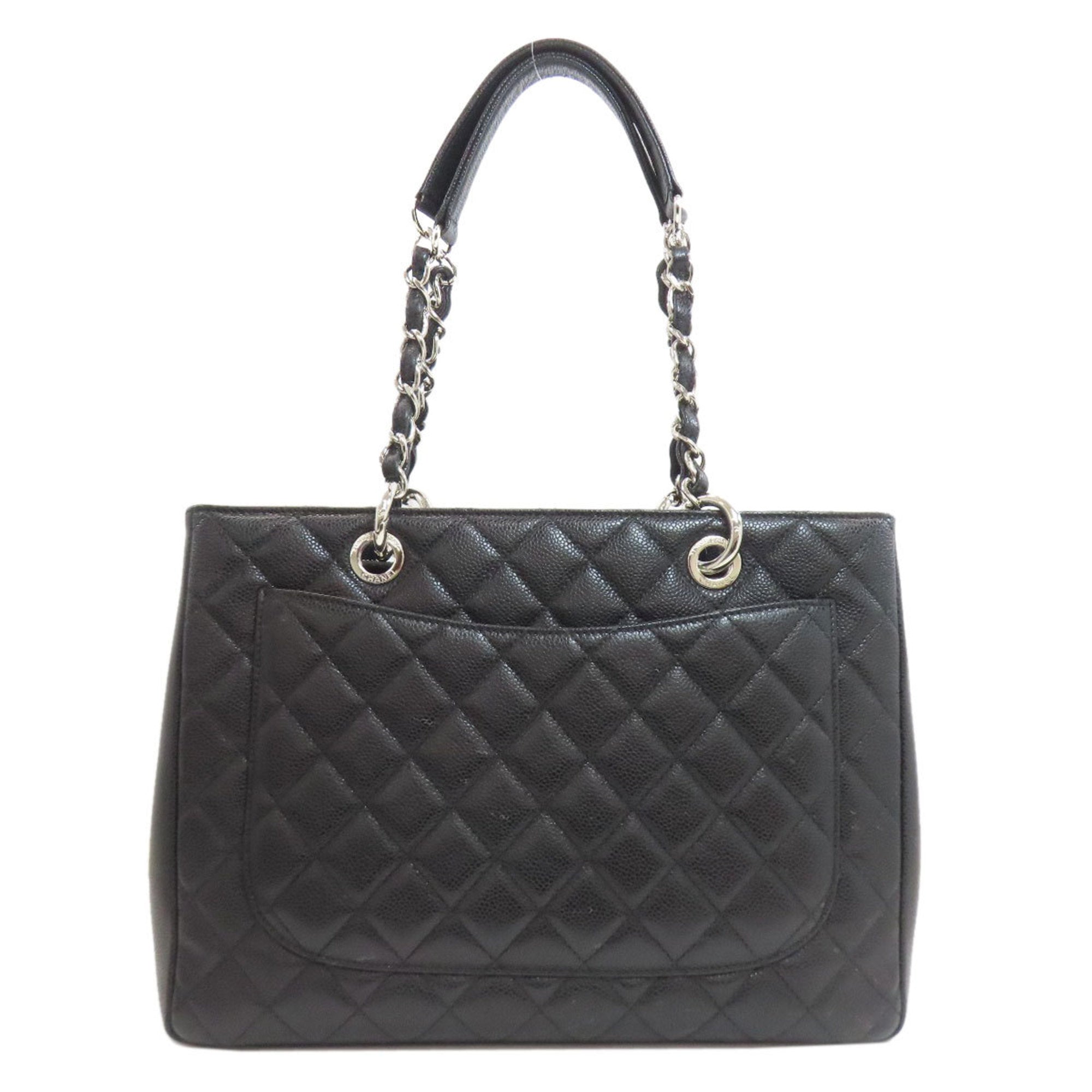 Chanel Black Leather Tote Bag (Pre-Owned)