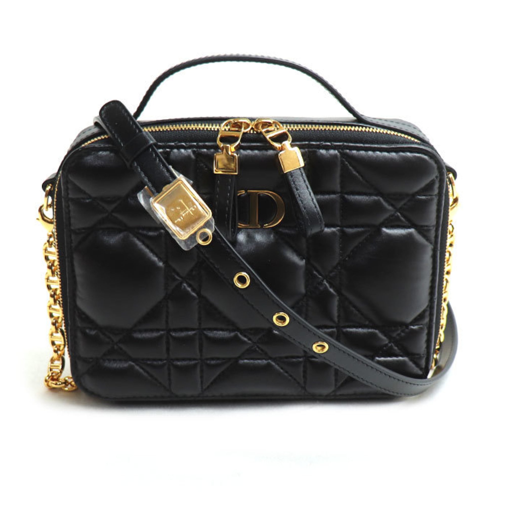 Christian Dior Black Leather Shoulder Bag (Pre-Owned)