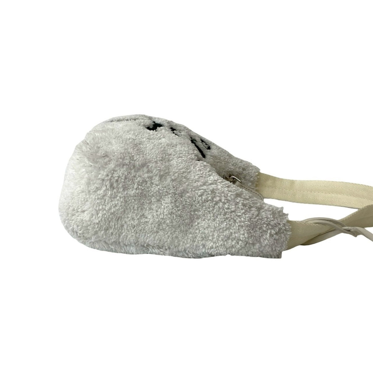 Prada White Pile Fabric Handbag Pouch (Pre-Owned)