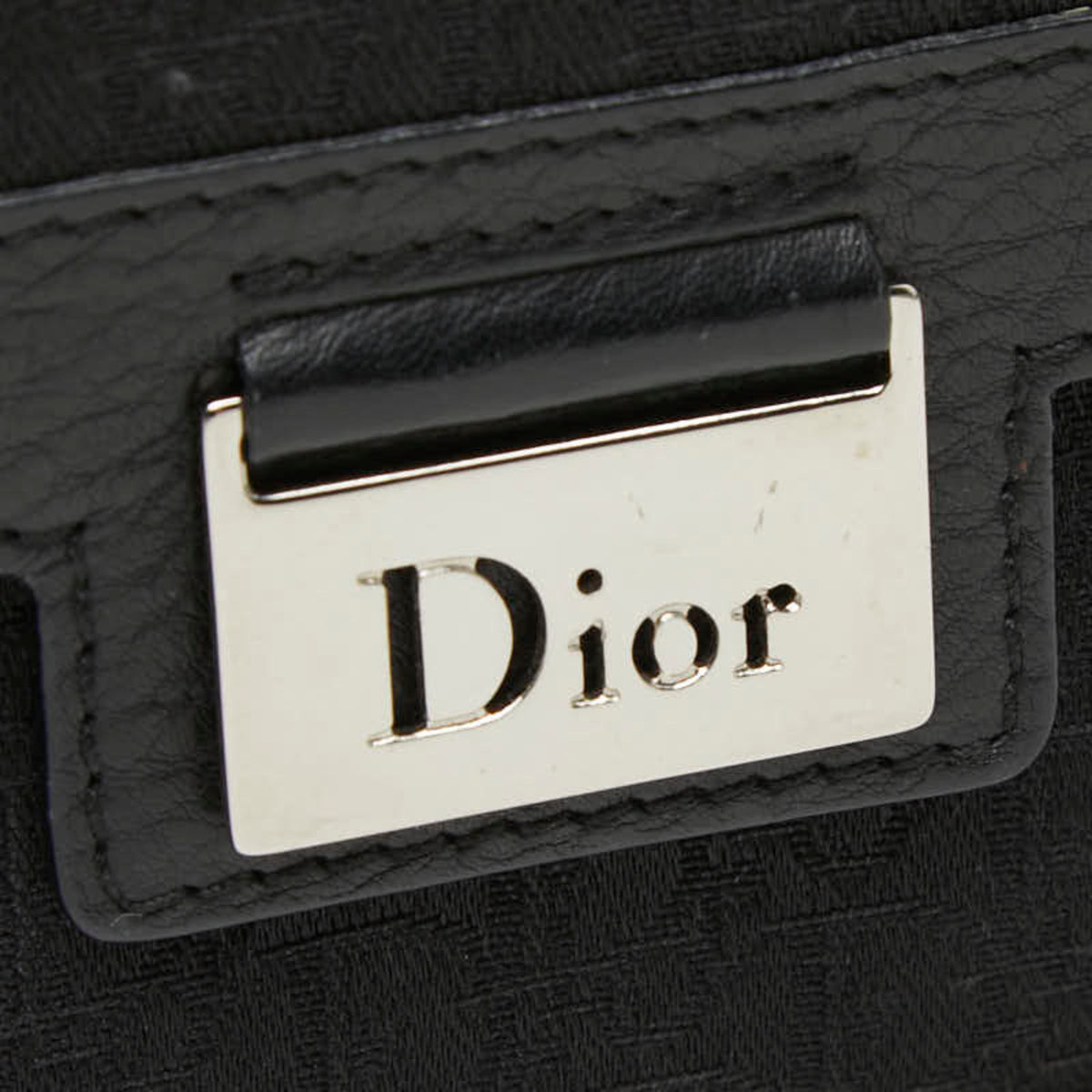 Christian Dior Black Canvas Leather Long Wallet (Bi-Fold) (Pre-Owned)