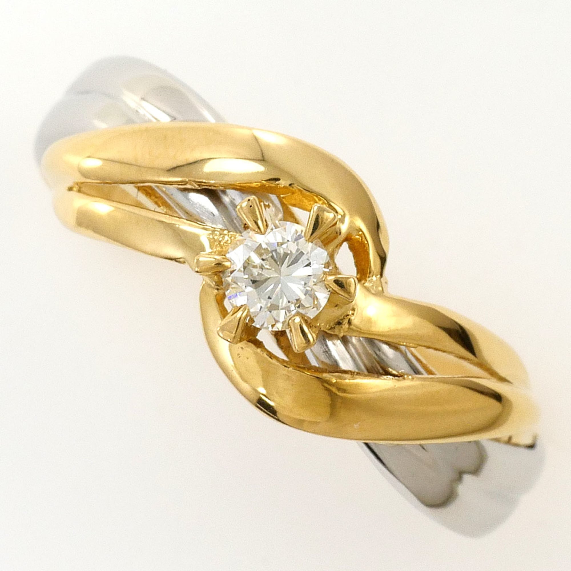 Unbranded Platinum Yellow Gold Yellow Gold (18K) Platinum 900 Band Ring (Pre-Owned)
