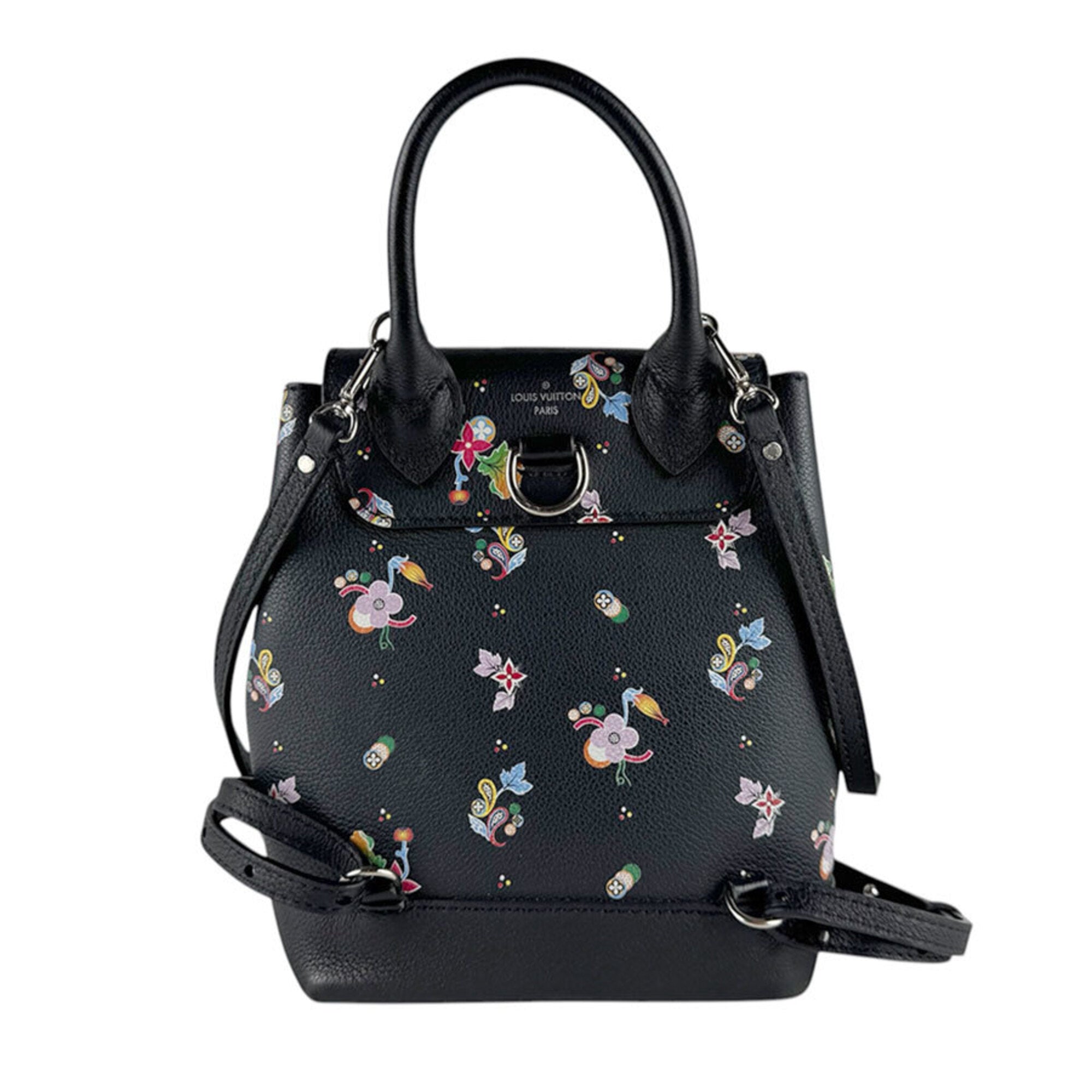 Louis Vuitton Black Multi-Color Leather Backpack (Pre-Owned)