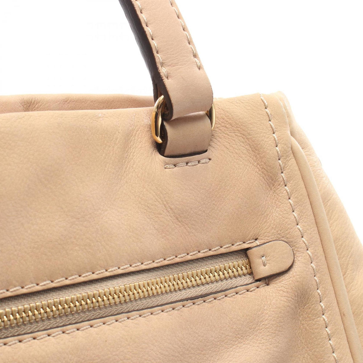 Loewe Beige Leather Handbag Shoulder Bag (Pre-Owned)
