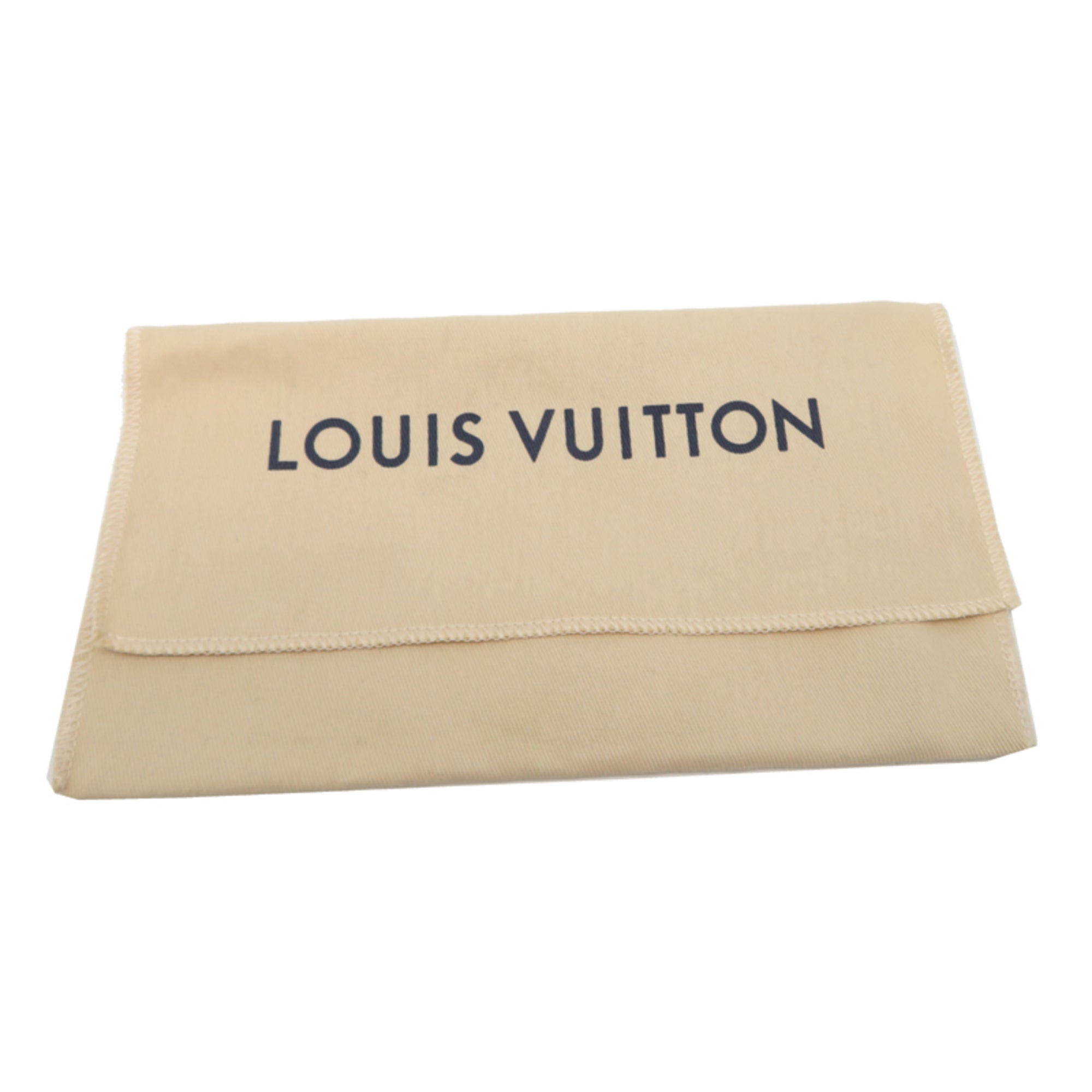 Louis Vuitton Black Leather Long Wallet (Bi-Fold) (Pre-Owned)