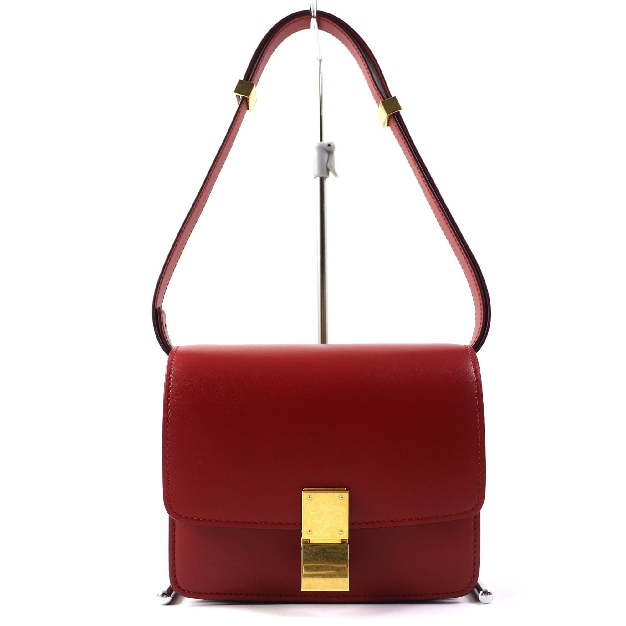 Celine Red Color Leather Shoulder Bag (Pre-Owned)