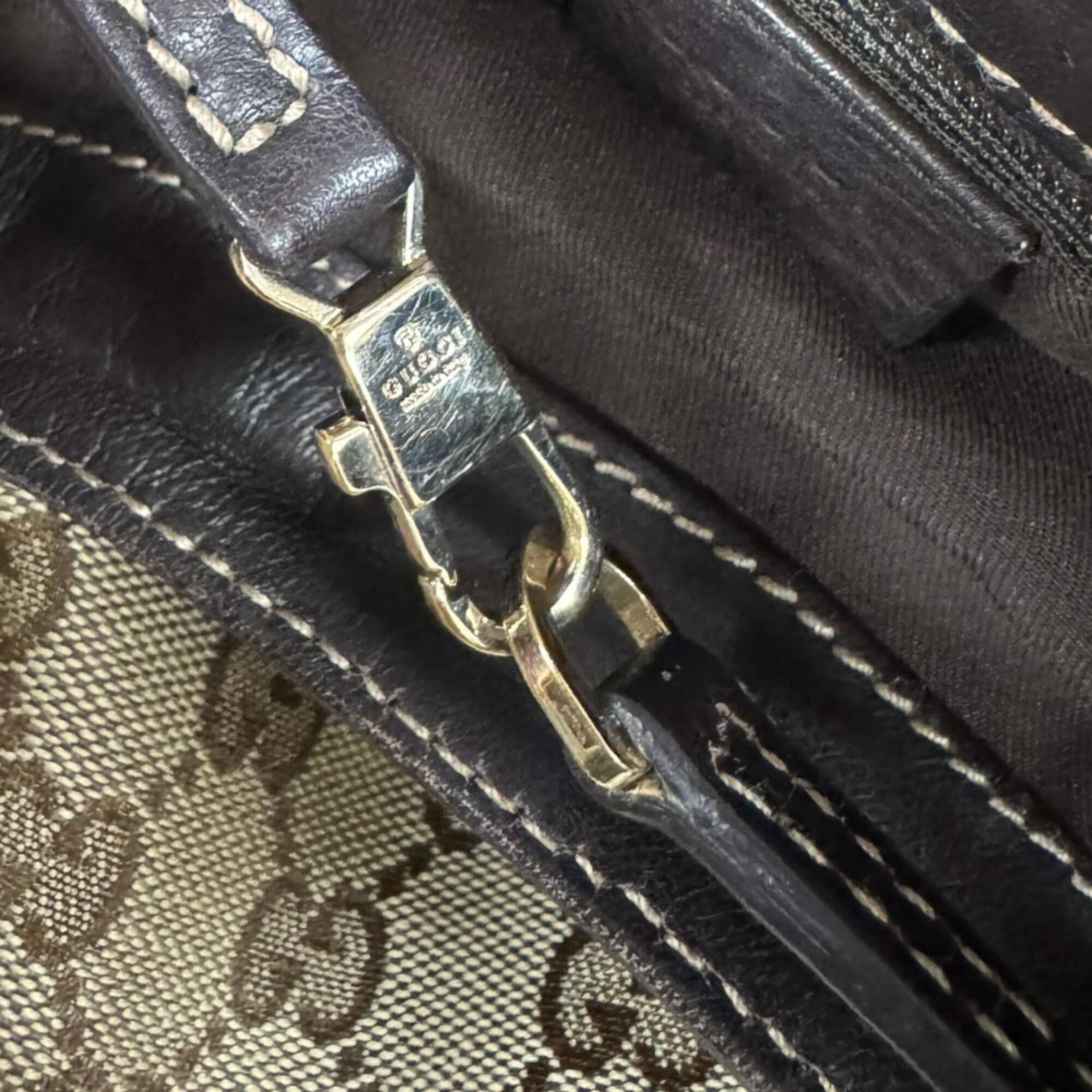 Gucci Abbey Brown Gg Canvas Tote Bag (Pre-Owned)