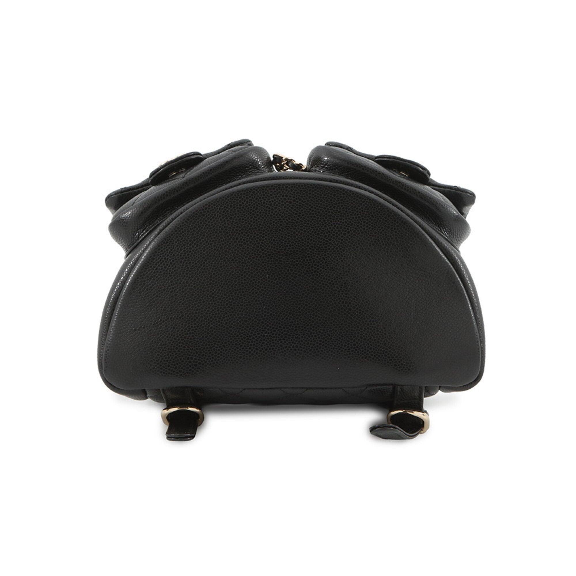 Chanel Black Grained Calfskin Handbag (Pre-Owned)