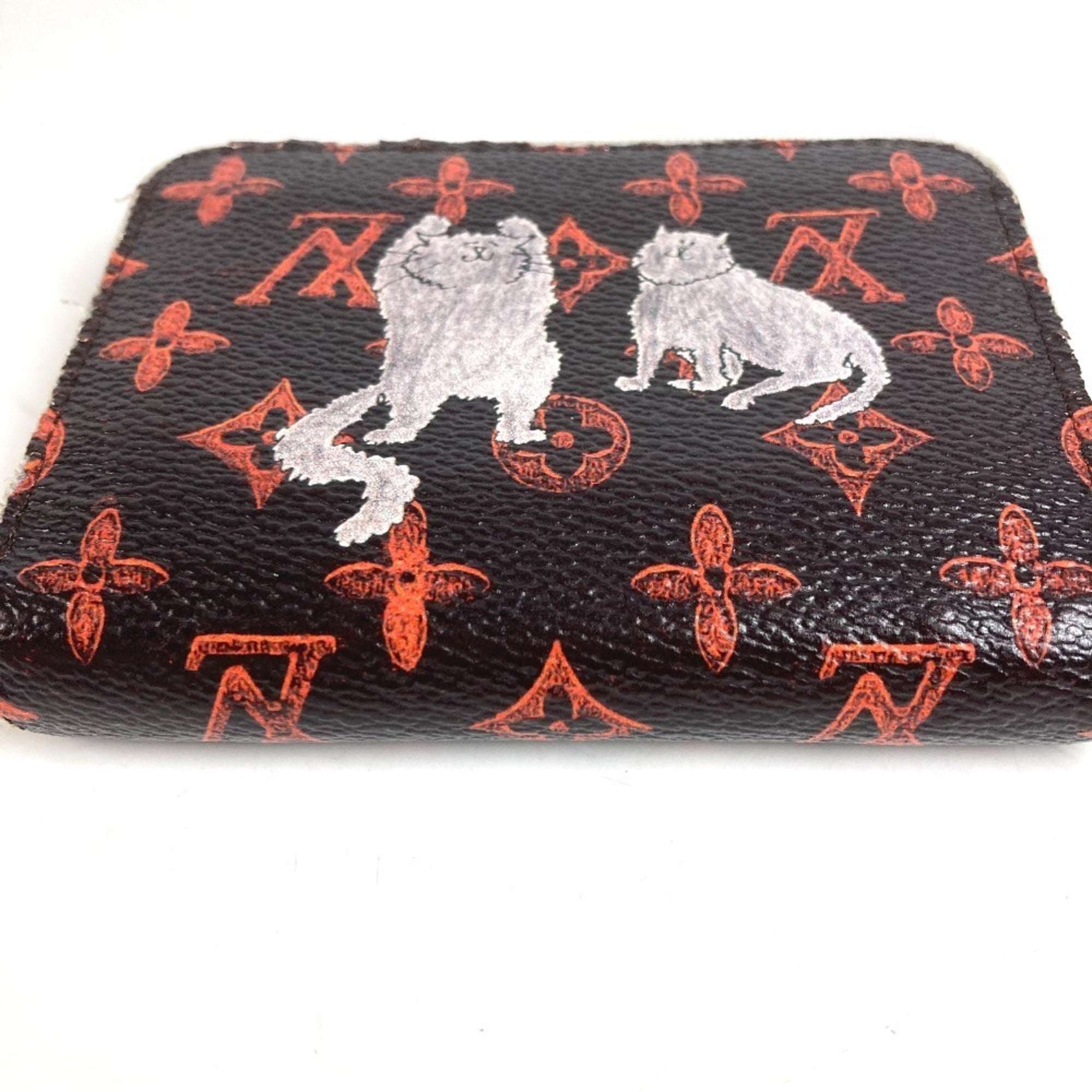 Louis Vuitton Brown Orange Monogram Coin Purse/Coin Case (Pre-Owned)