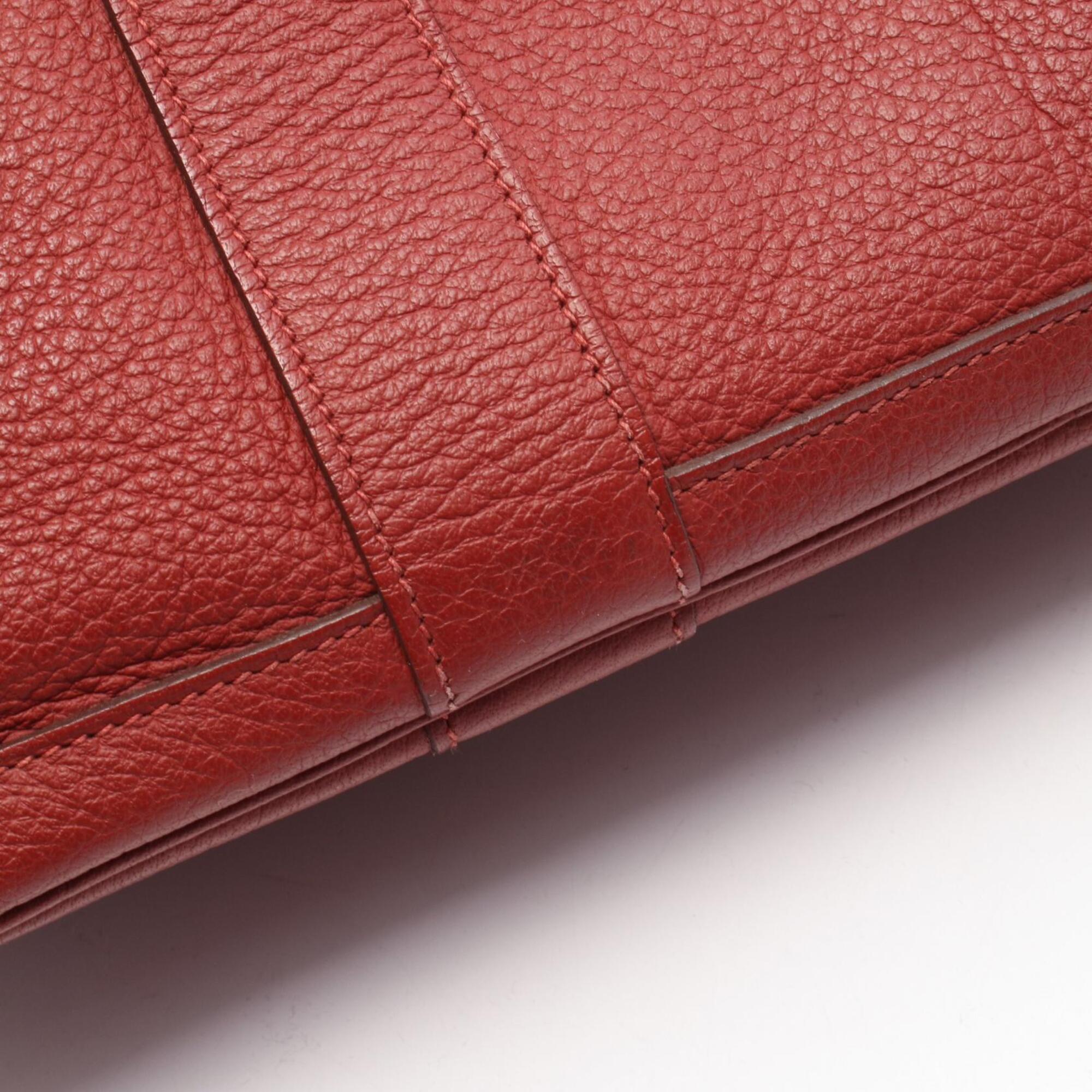 Hermes Red Color Negonda Leather Handbag Tote Bag (Pre-Owned)