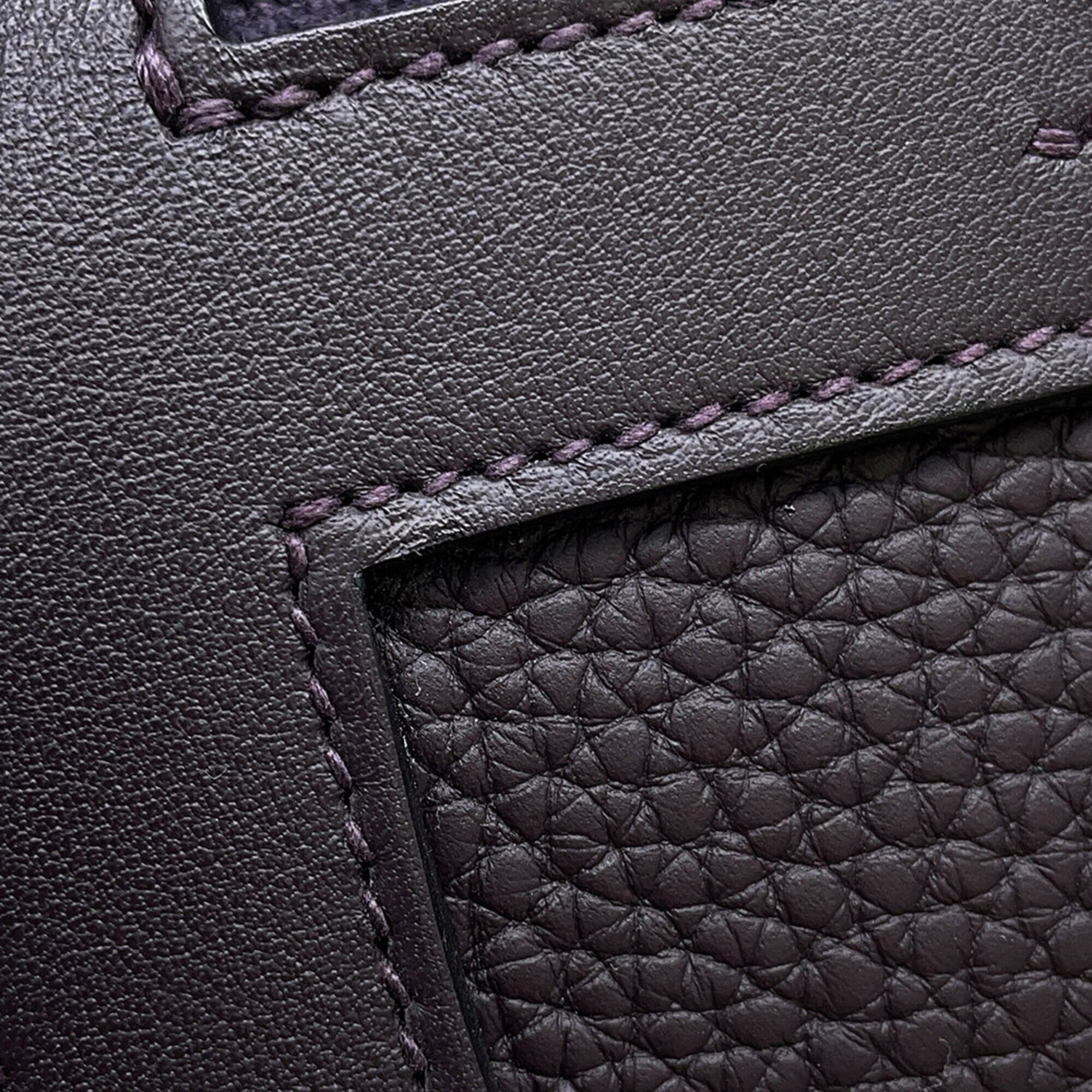 Hermes Cassis Taurillon Clemence Leather Swift Leather Tote Bag (Pre-Owned)
