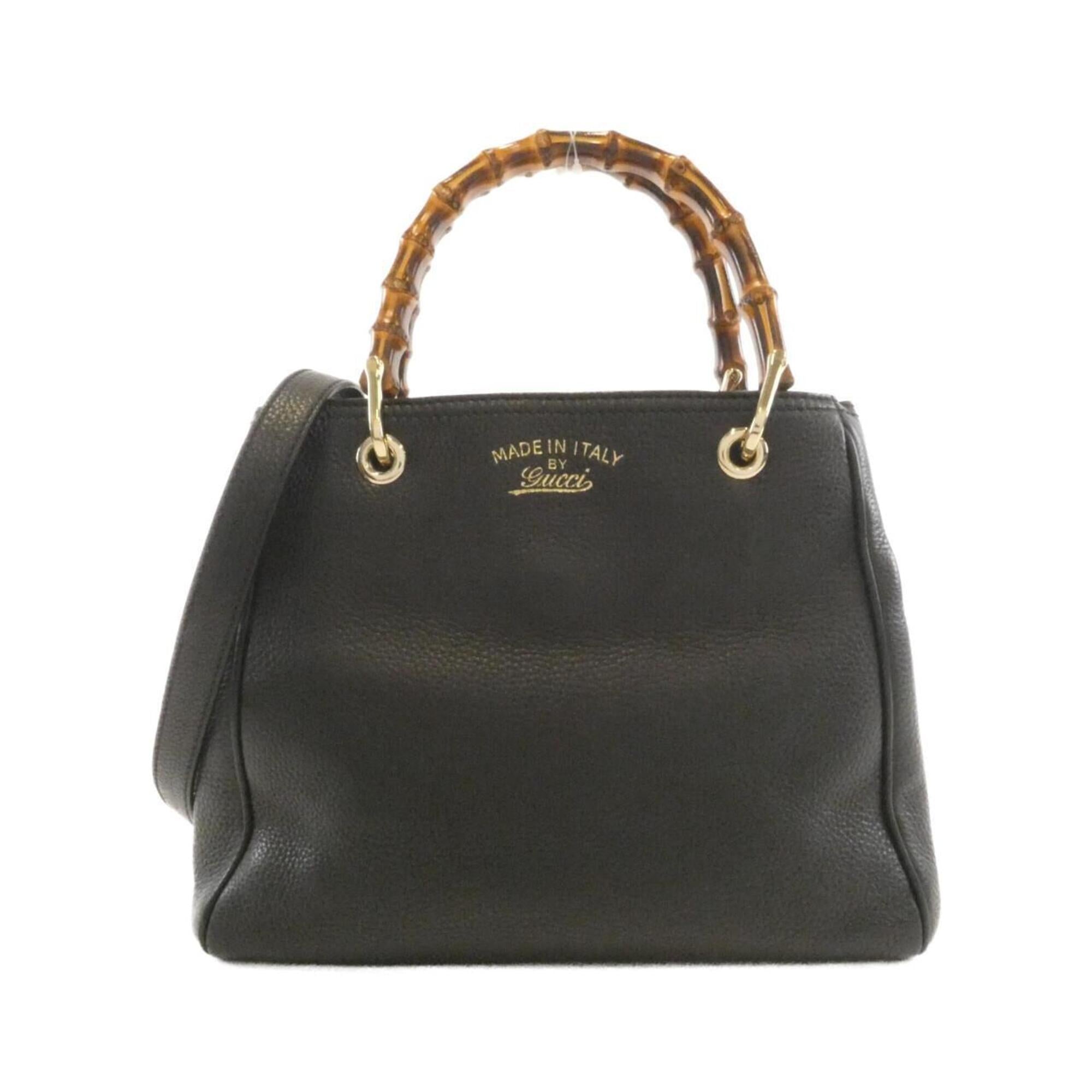 Gucci Black Leather Handbag (Pre-Owned)