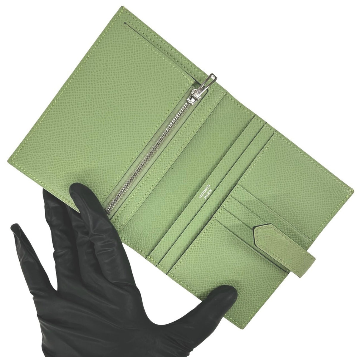 Hermes Green Epsom Leather Wallet (Bi-Fold) (Pre-Owned)