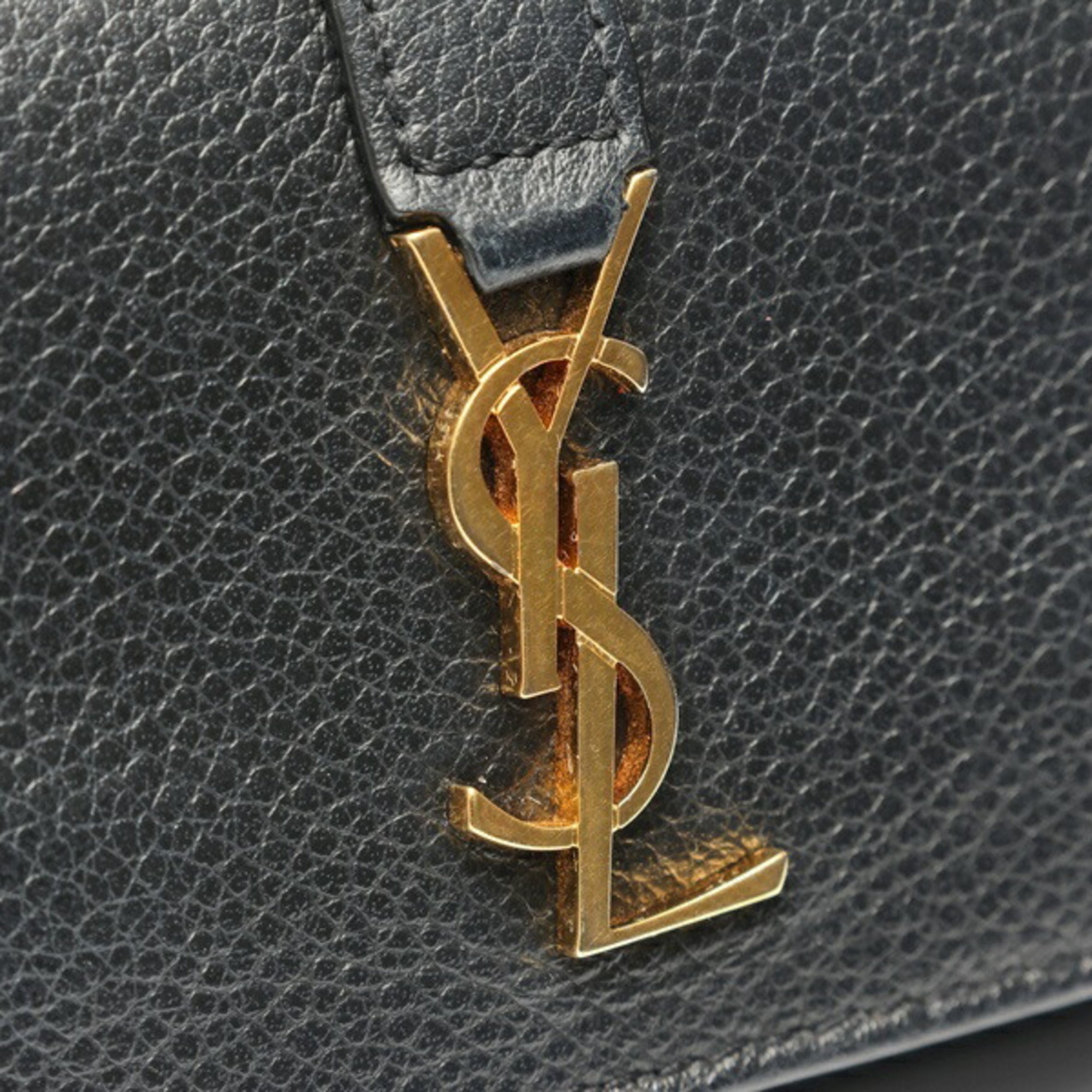 Saint Laurent Black Leather Wallet (Tri-Fold) (Pre-Owned)