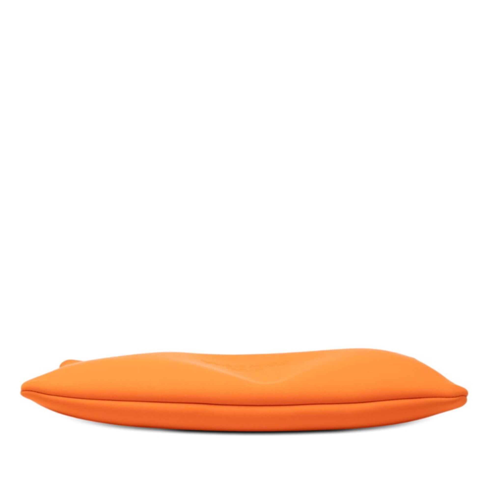 Hermes Orange Polyamide Clutch Bag Handbag Pouch (Pre-Owned)