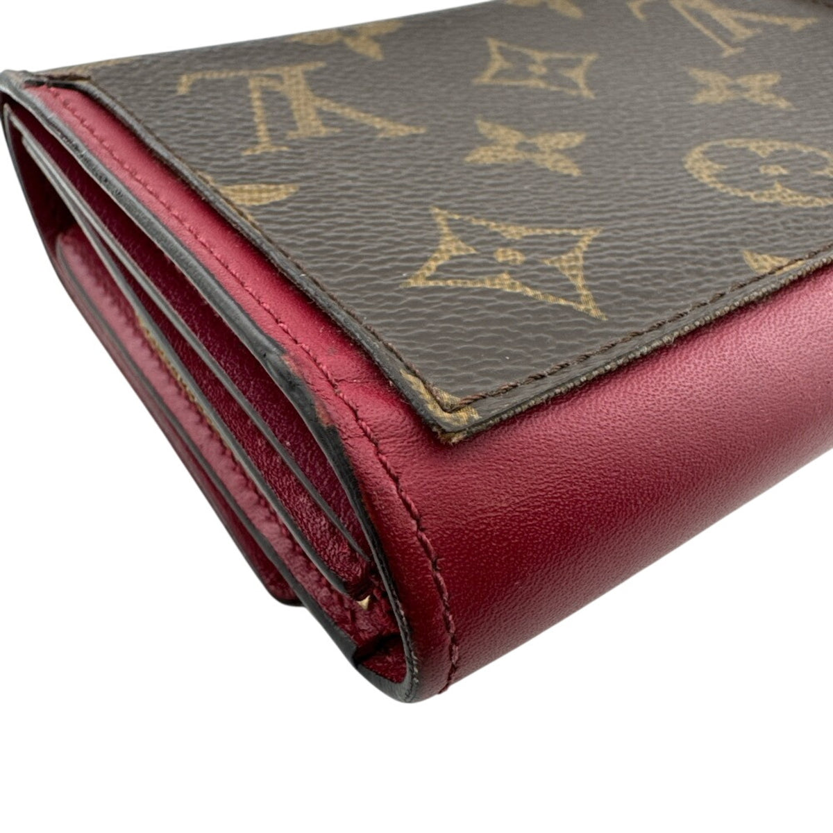 Louis Vuitton Brown Pink Monogram Leather Wallet (Bi-Fold) (Pre-Owned)