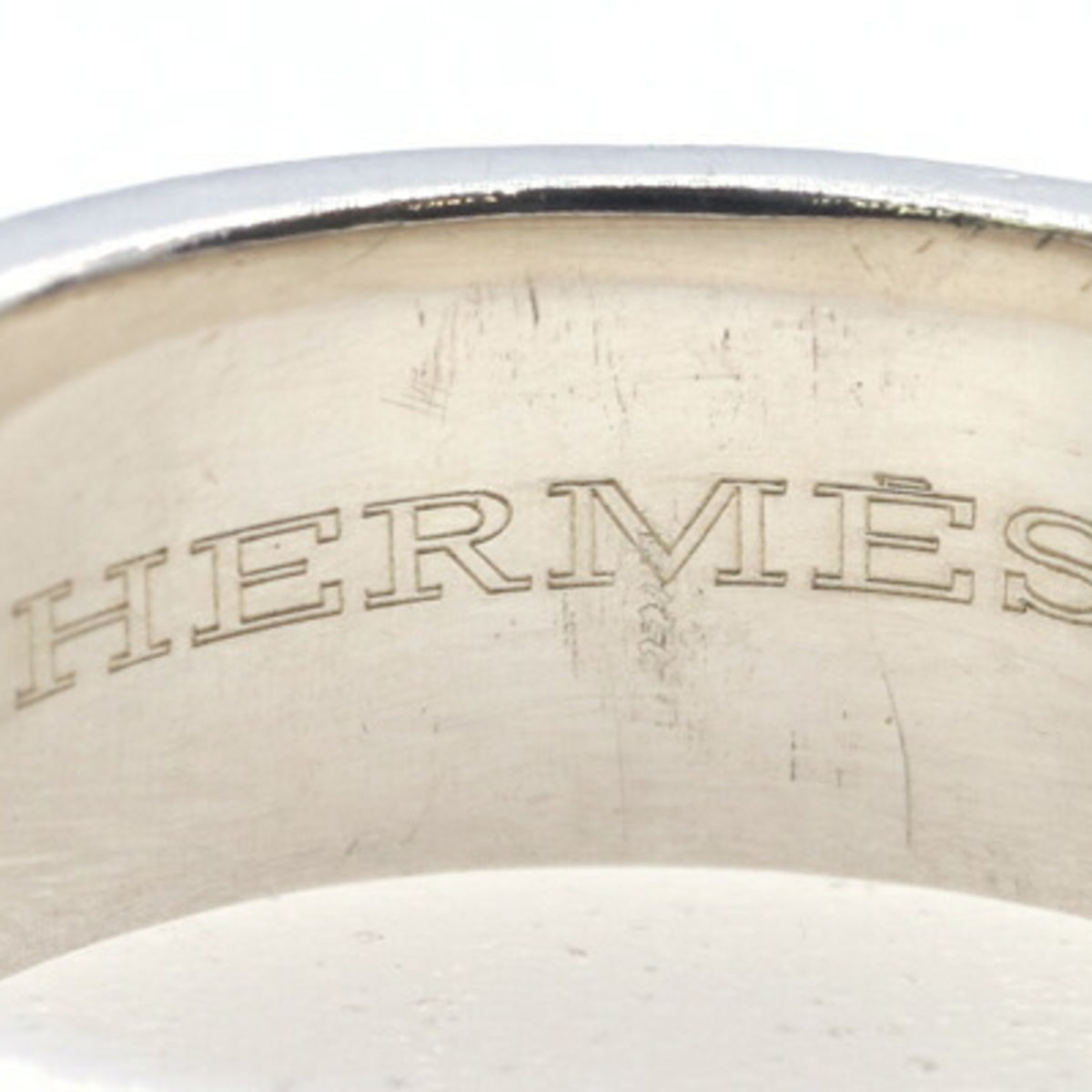Hermes Sterling Silver 925 Band Ring (Pre-Owned)