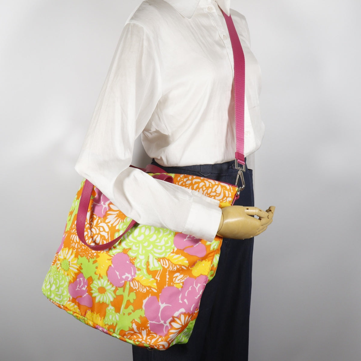 Prada Pink Nylon Tote Bag (Pre-Owned)