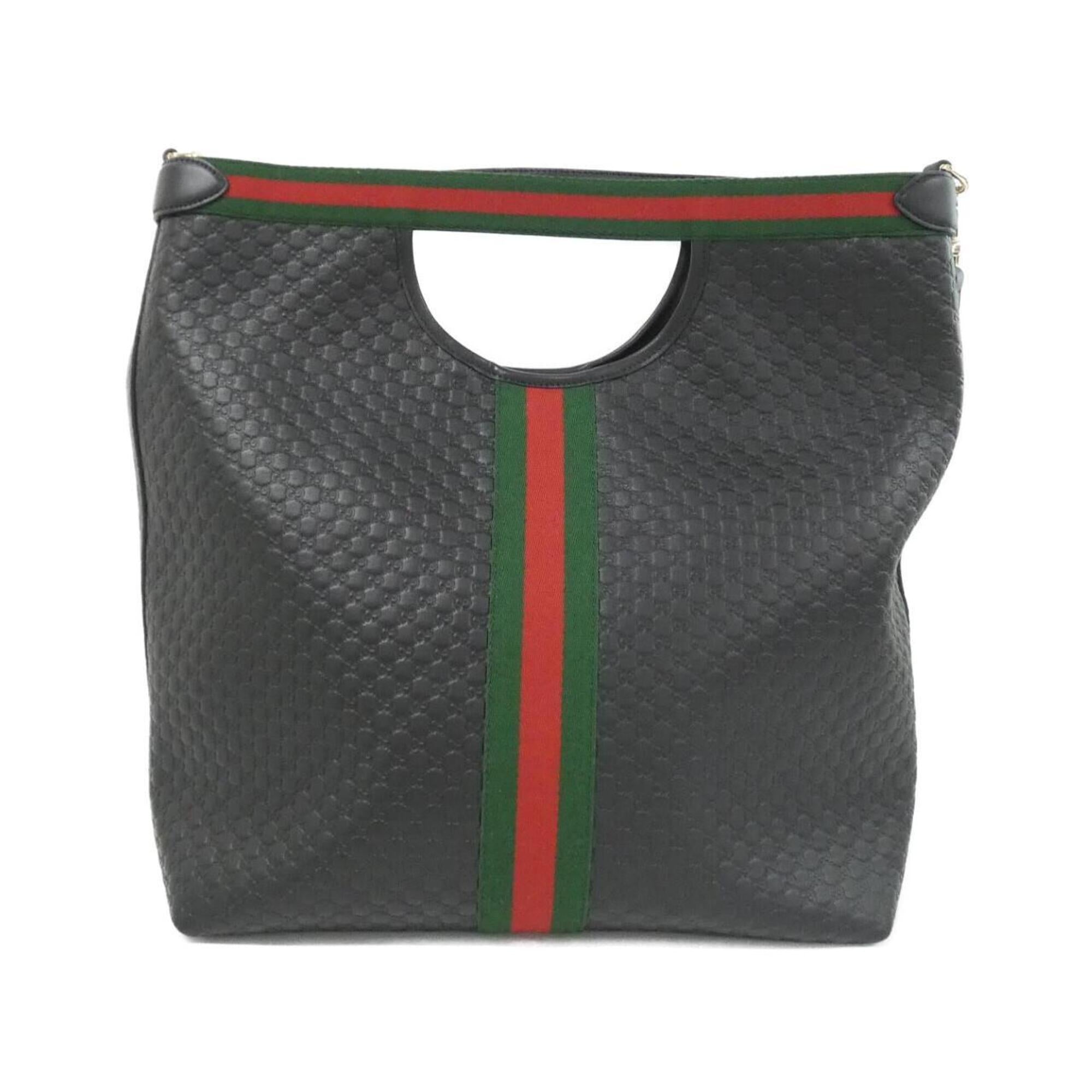 Gucci Ophidia Black Leather Handbag Pouch (Pre-Owned)